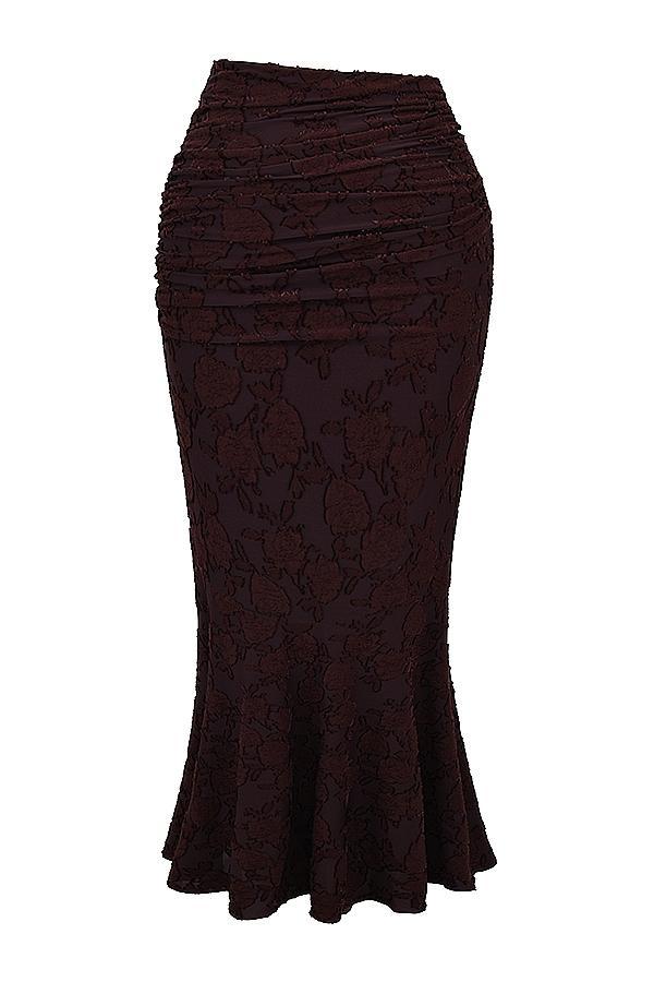 Adrielle Cocoa Midi Skirt Product Image