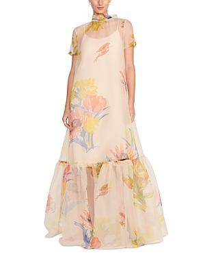 Staud Calluna Sheer Over Slip Dress Product Image