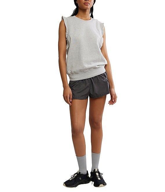 FP Movement Flutter Crew Neck Flutter Ruffle Short Sleeve Tank Product Image
