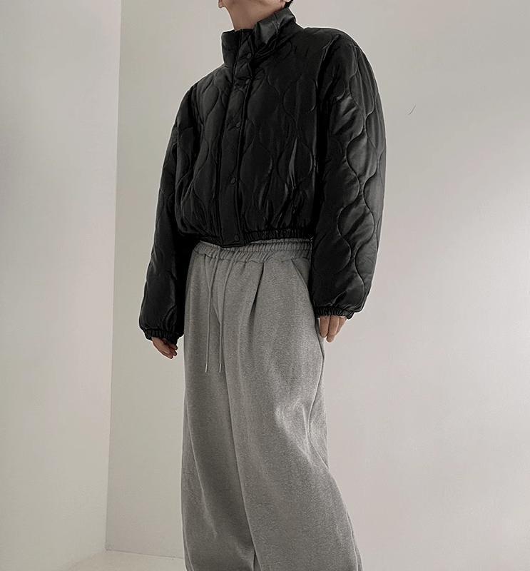 RT No. 10342 BLACK PATTERN STAND COLLAR LEATHER JK Product Image