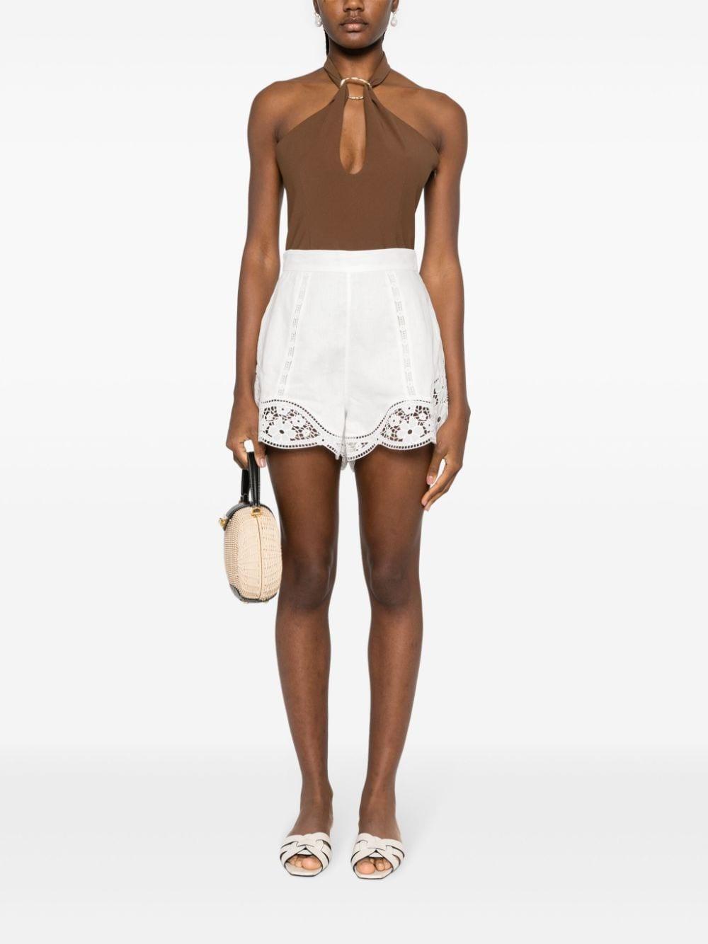 August Broderie Shorts In White Product Image