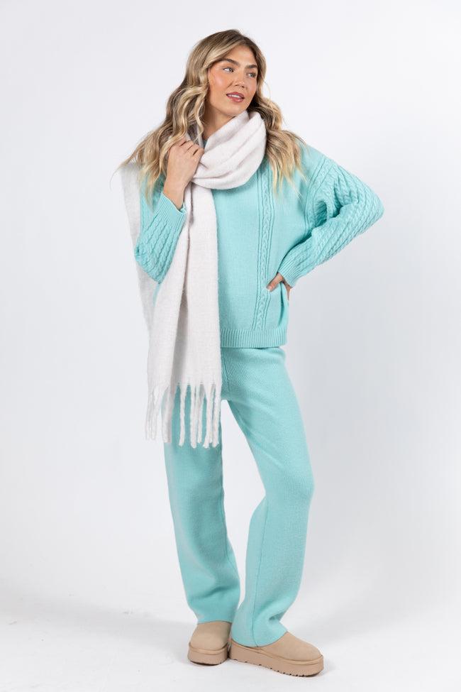 On My List Mint Sweater Lounge Pants FINAL SALE Product Image