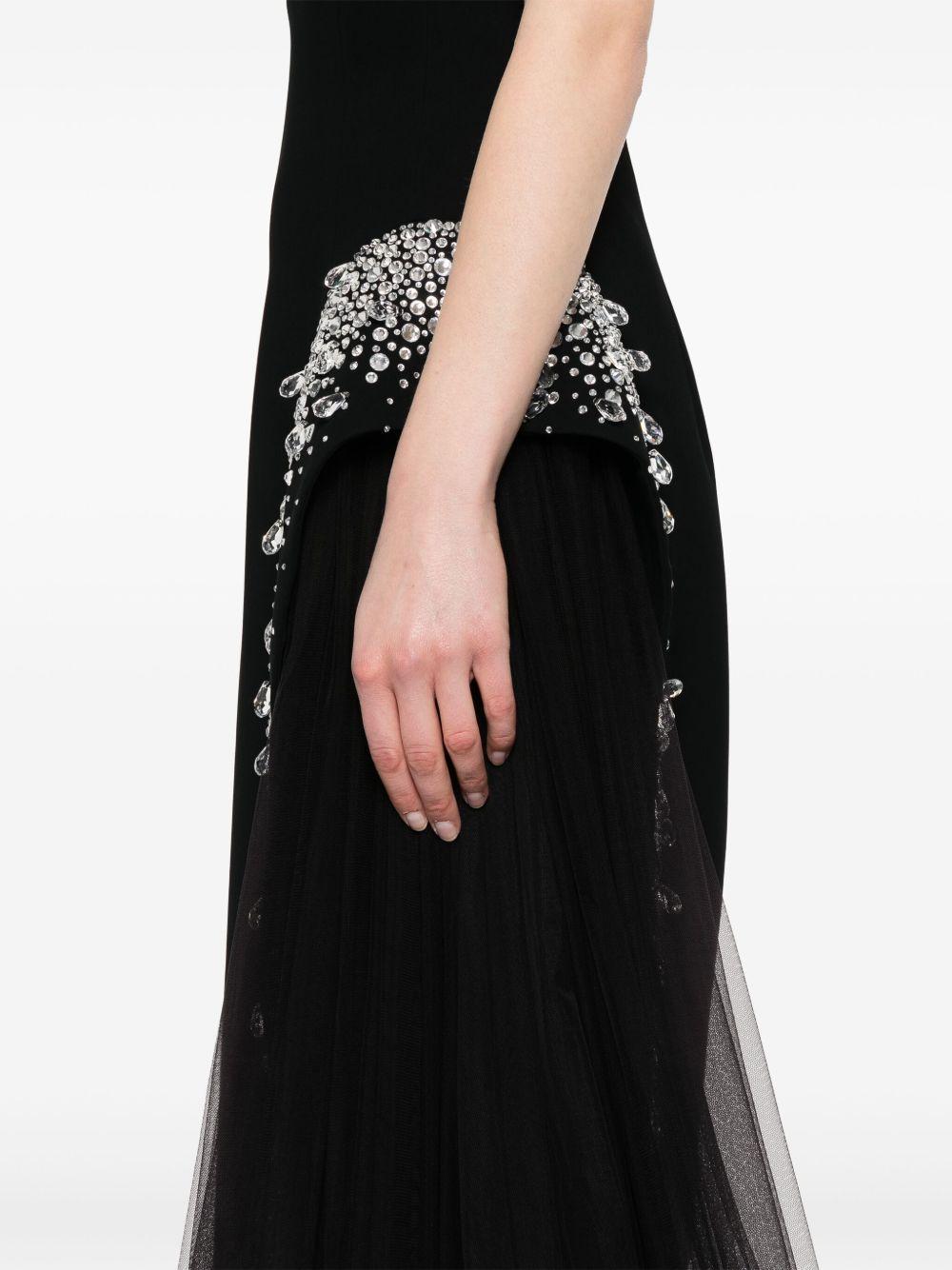 crystal-embellished crepe dress Product Image
