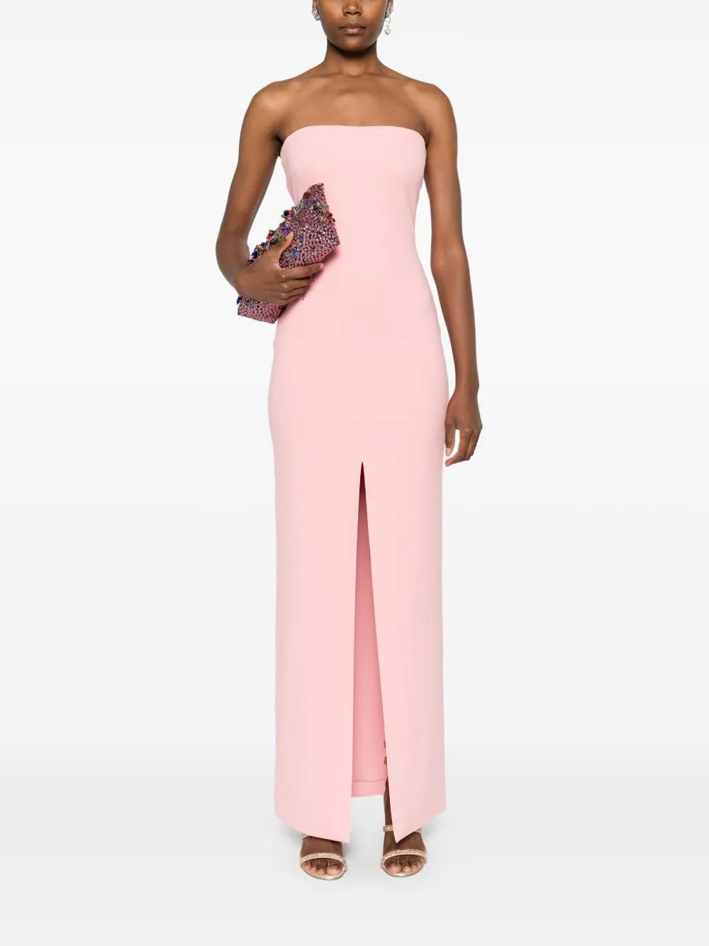 SOLACE LONDON Bysha Gown In Pink Product Image