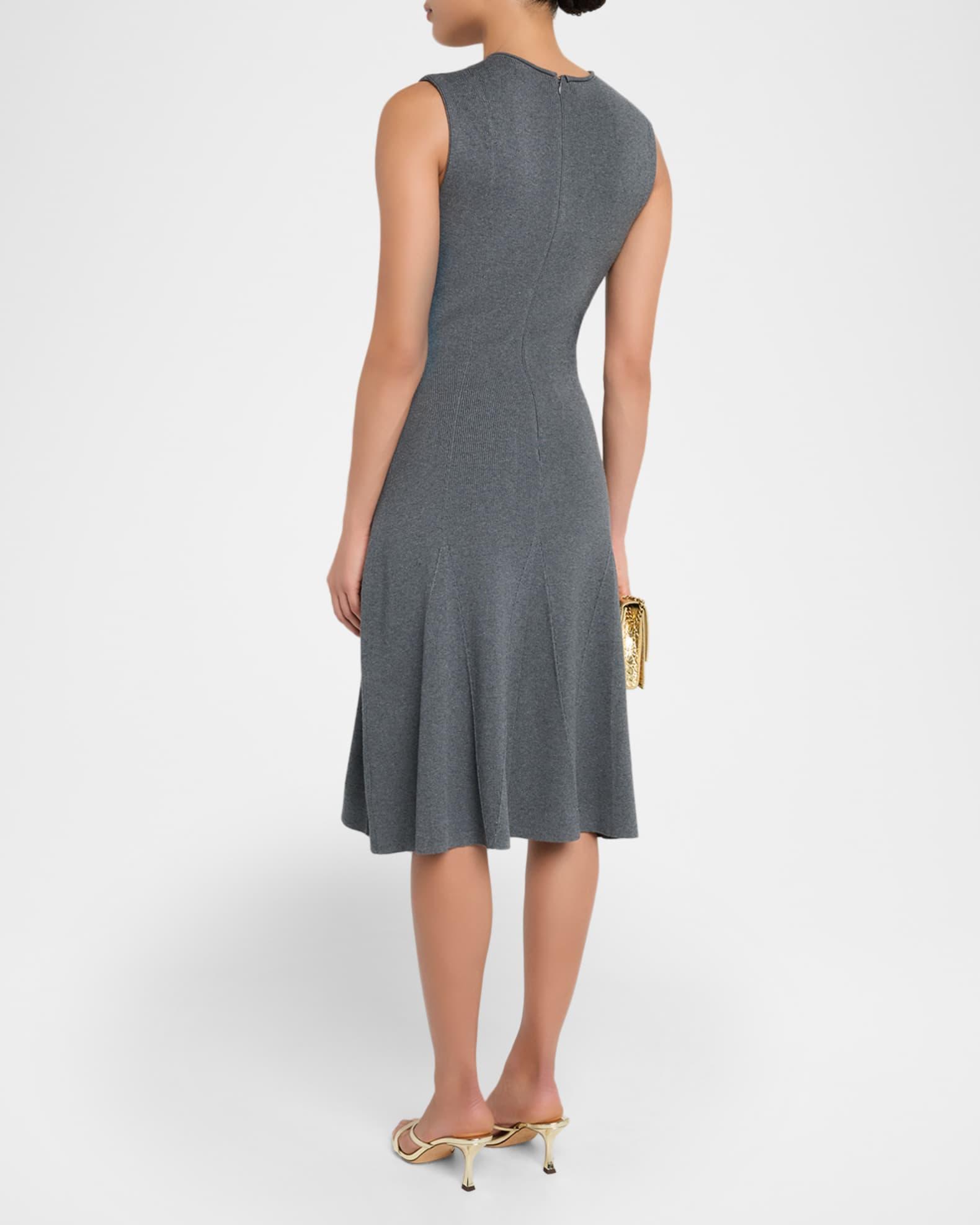 Sleeveless Fit-&-Flare Knit Dress Product Image
