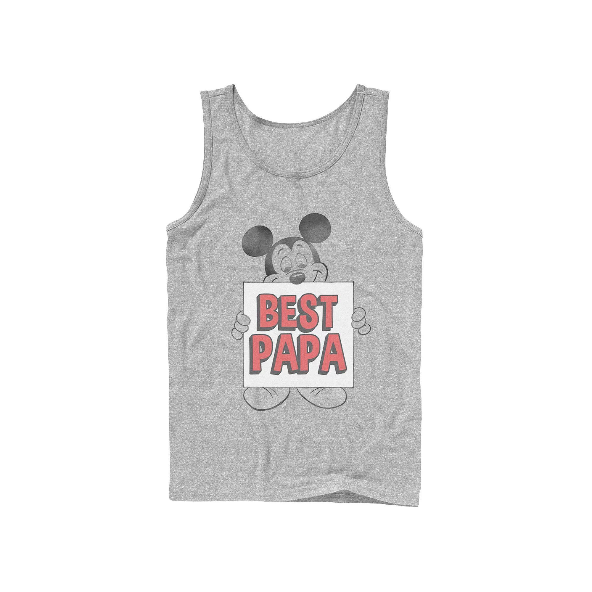 Men's Disney Mickey Mouse Best Papa Tank Top,  Product Image