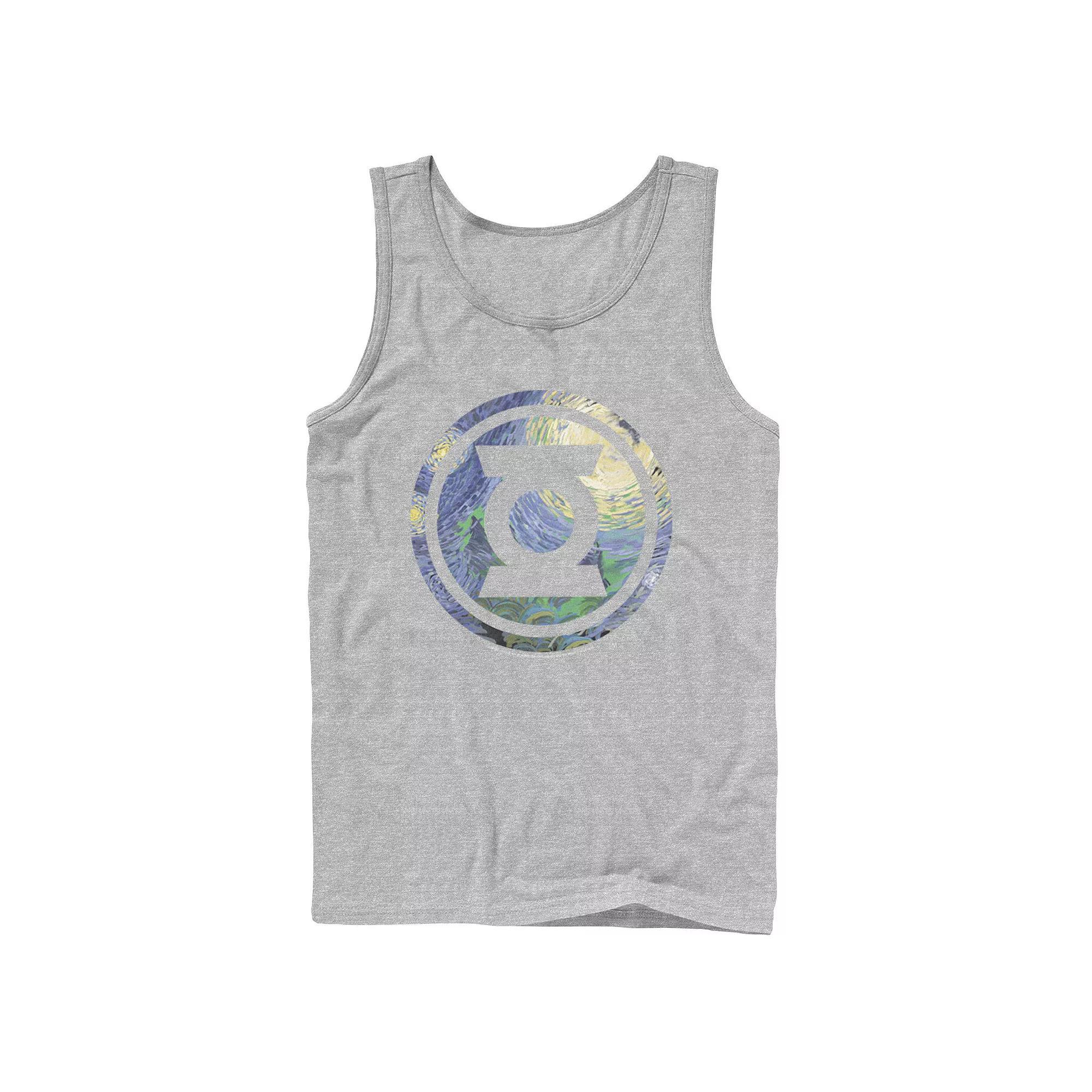 Men's DC Comics Green Lantern Starry Night Logo Tank Top,  Product Image