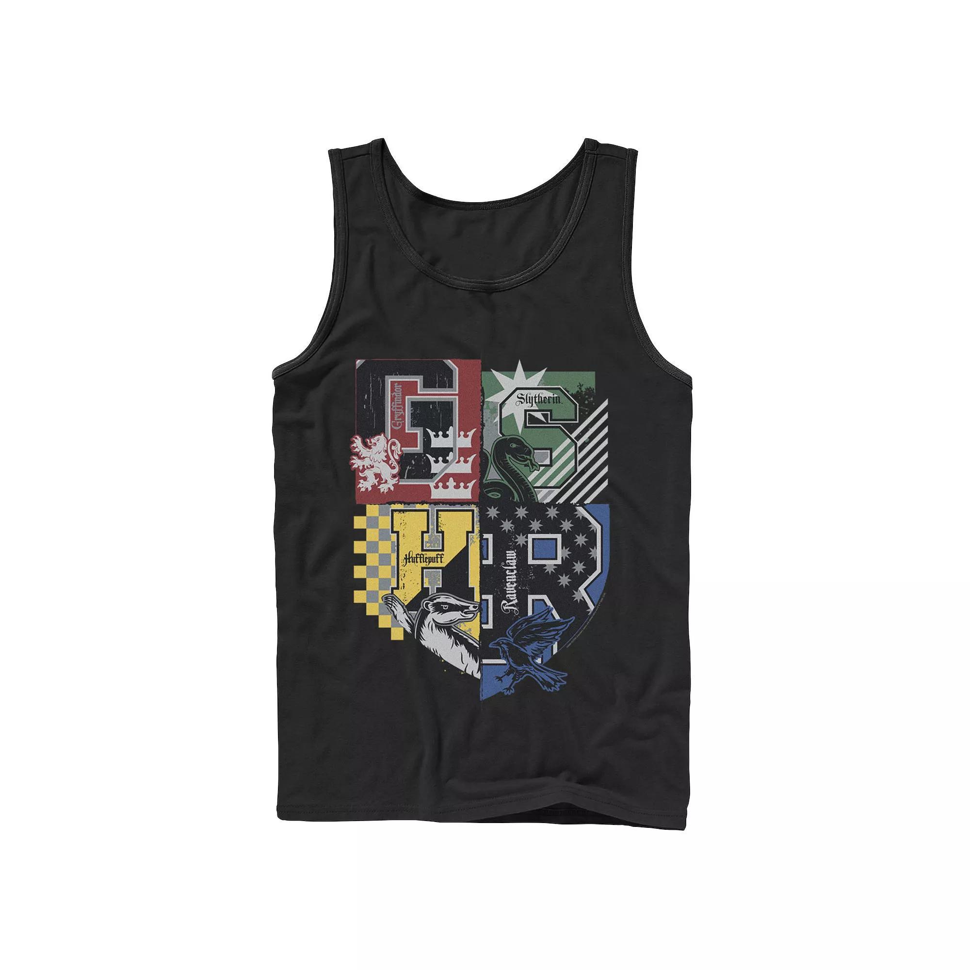 Men's Harry Potter Deathly Hallows 2 House Crests Tank Top,  Product Image
