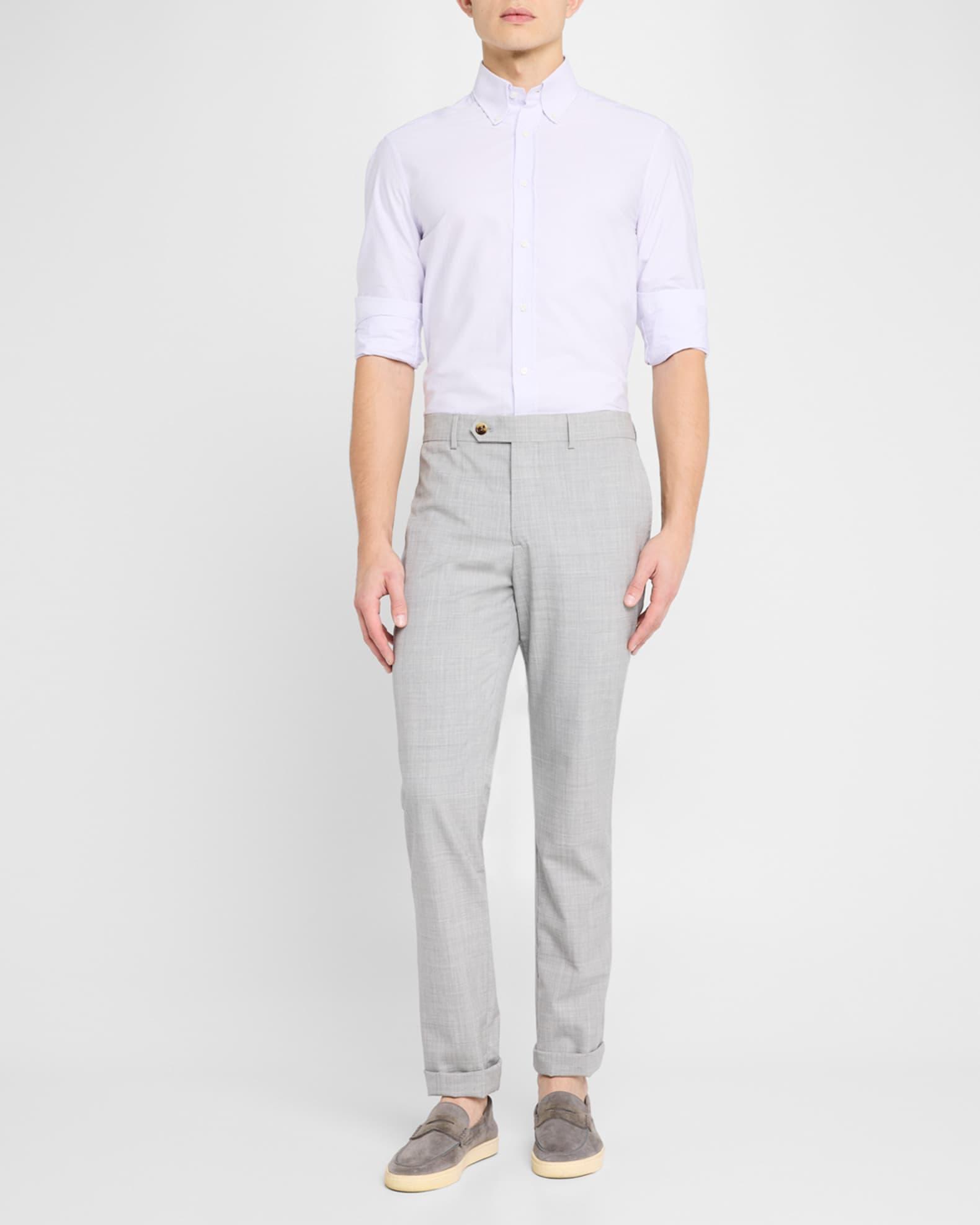 Men's Cotton Micro-Stripe Sport Shirt Product Image