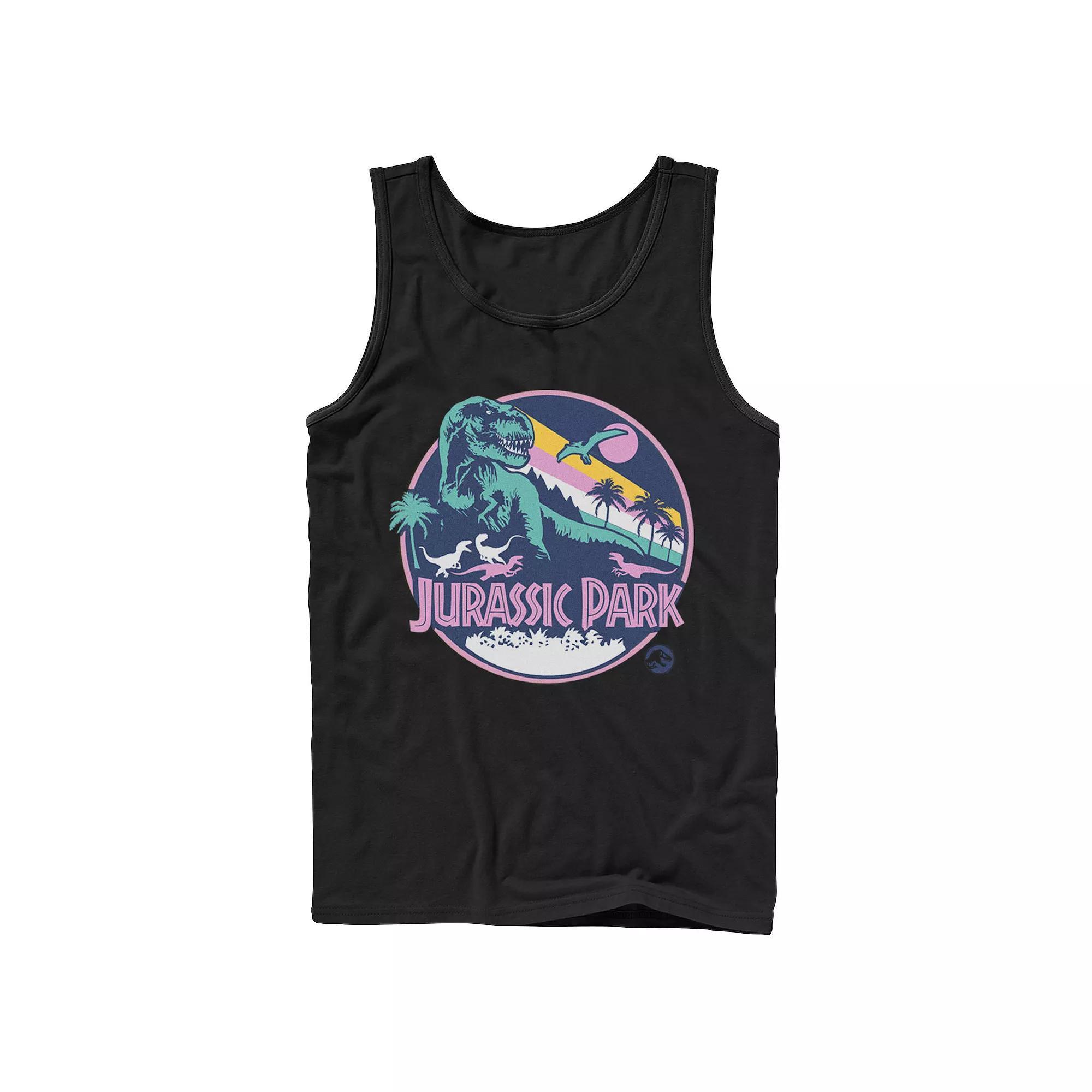 Men's Jurassic Park Retro Rex Scene Tank Top, Size: XL, Black Product Image