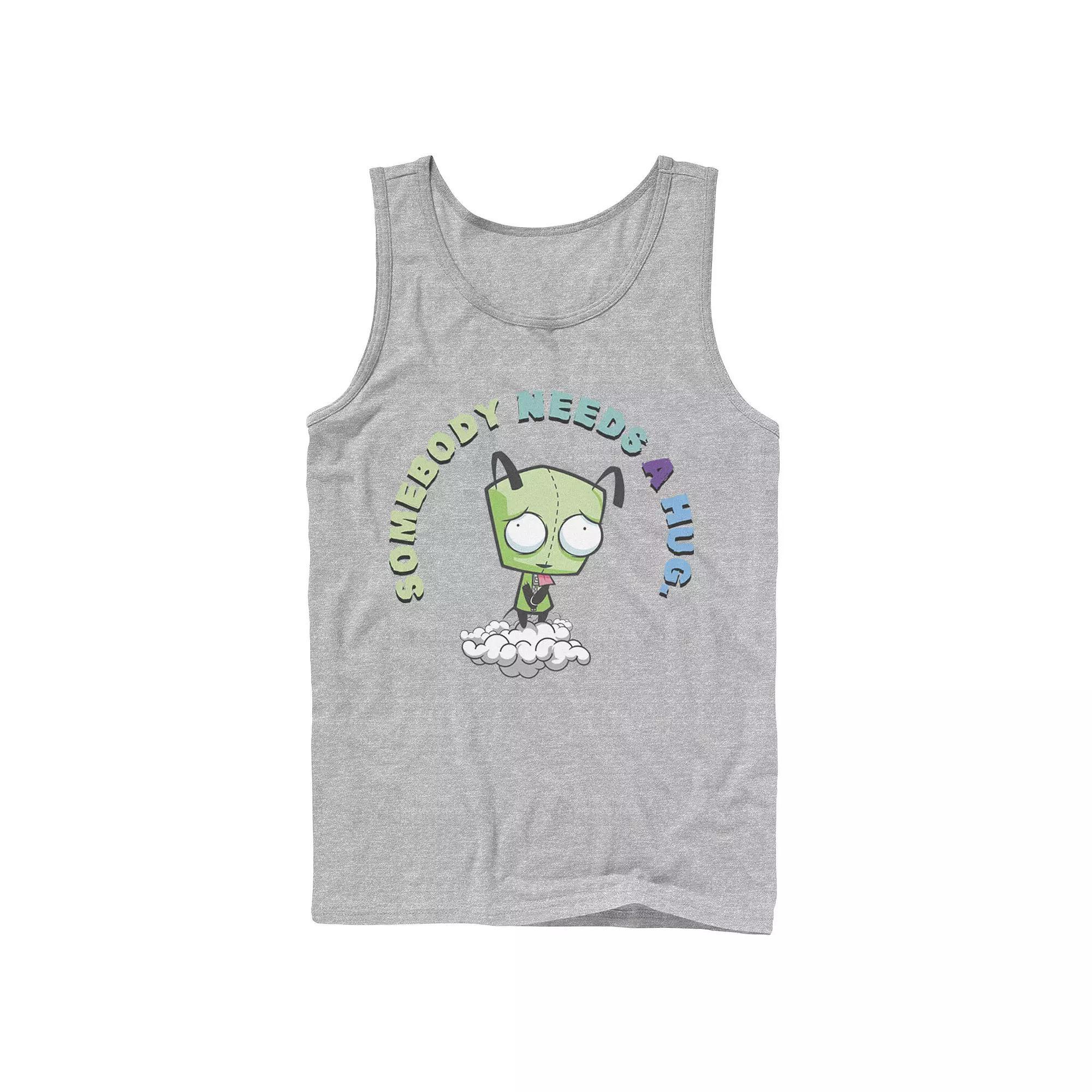 Men's Nickelodeon Invader Zim Gir Somebody Needs A Hug Sad Portrait Graphic Graphic Tank Top,  Product Image