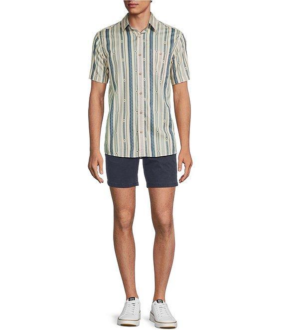 Rowm Short Sleeve Western Stripe Print Shirt Product Image