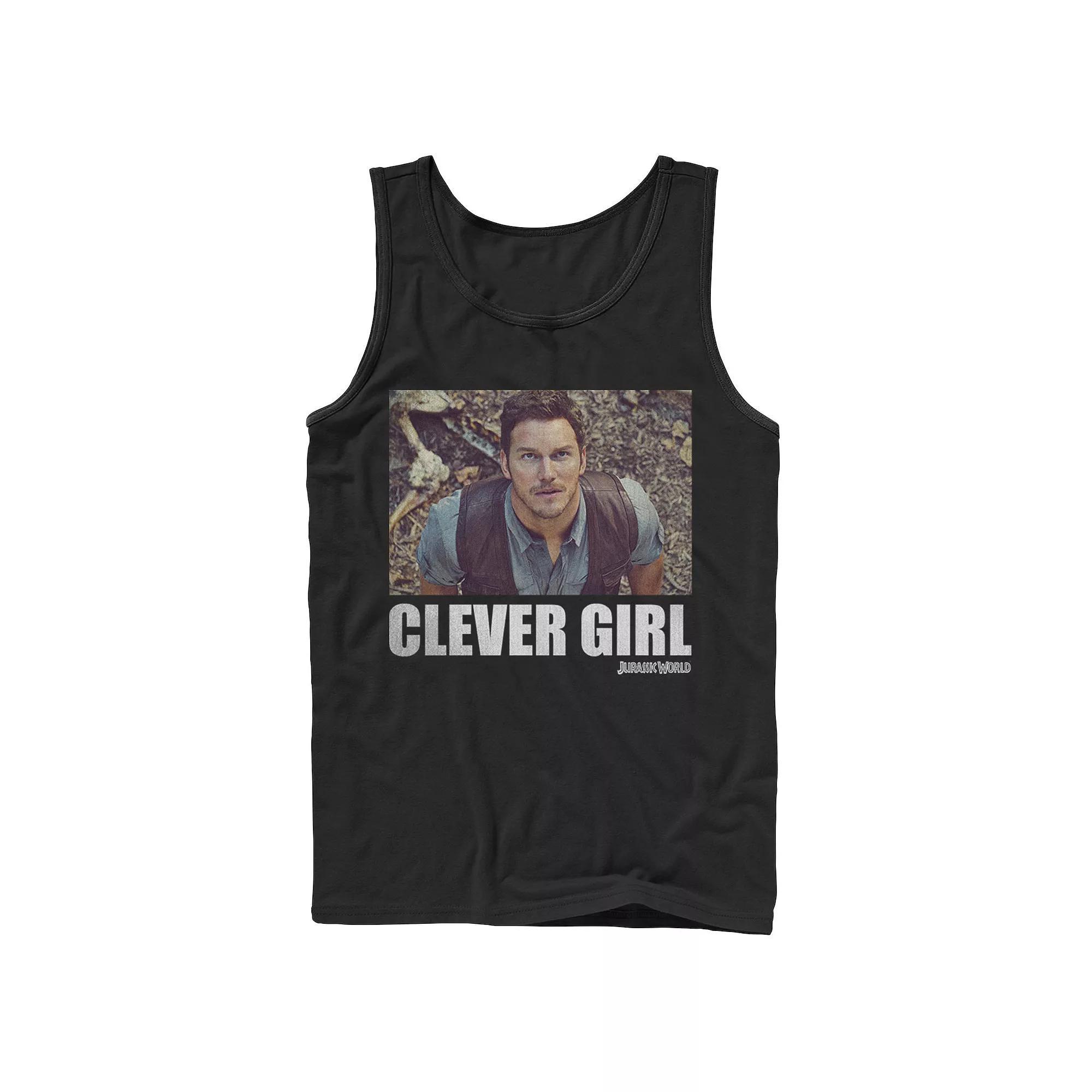 Men's Jurassic World Clever Girl Owen Movie Still Graphic Tank Top,  Product Image