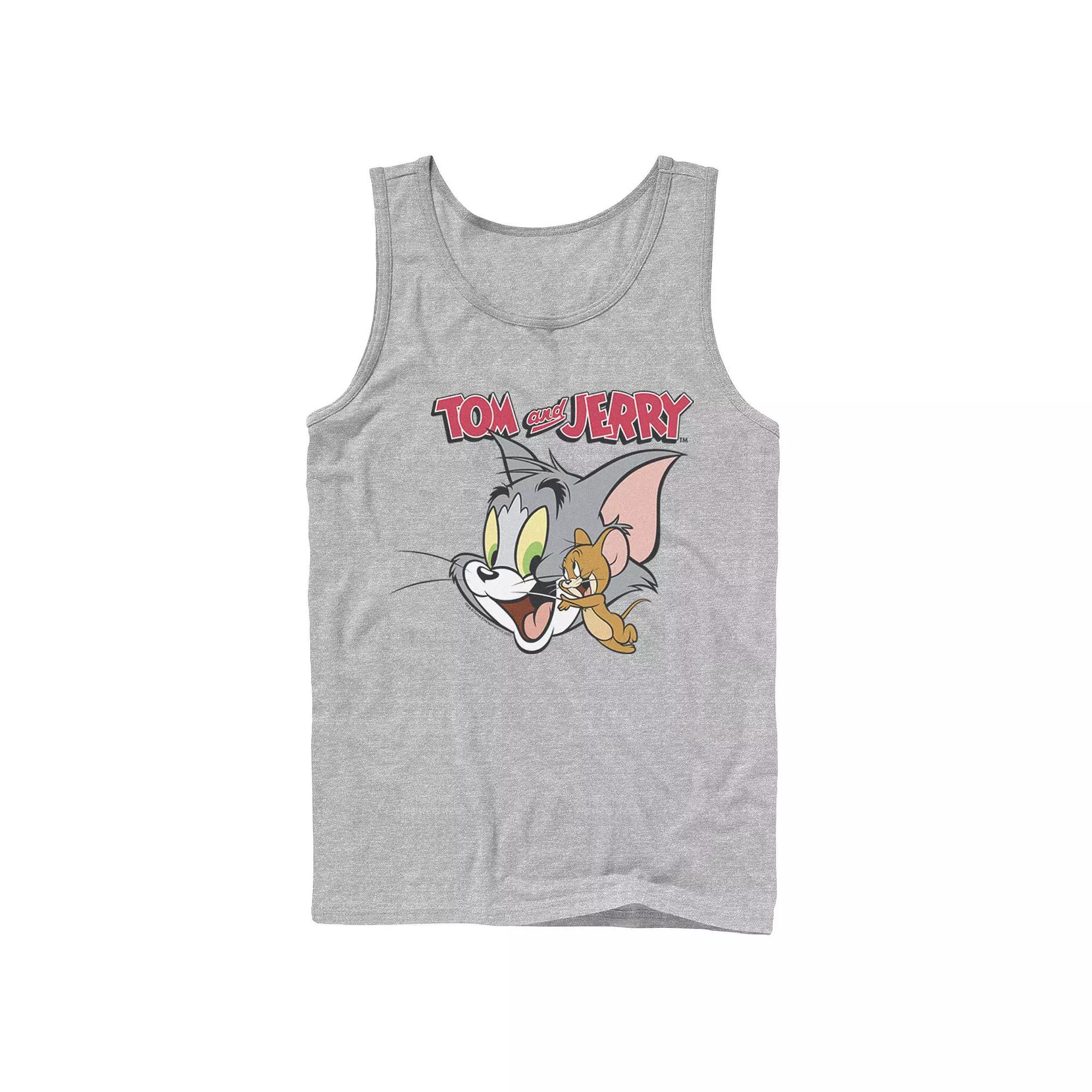 Men's Tom And Jerry Simple Portrait Logo Tank Top,  Product Image