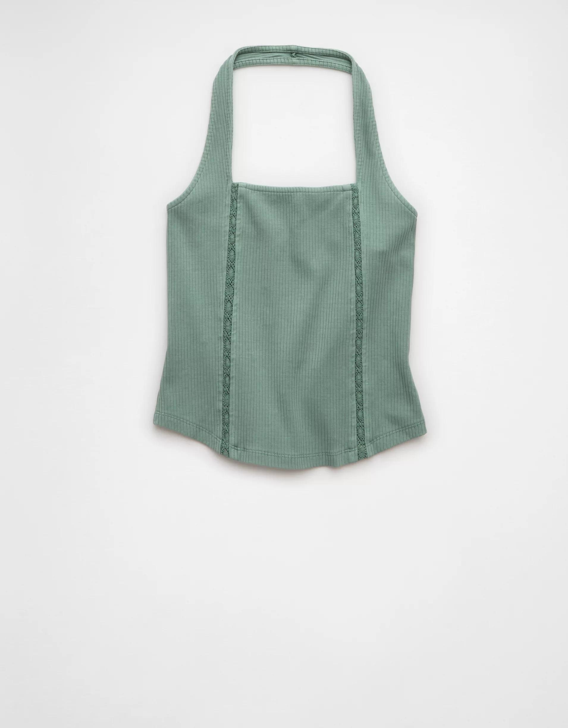 AE Lace Halter Tank Top Product Image