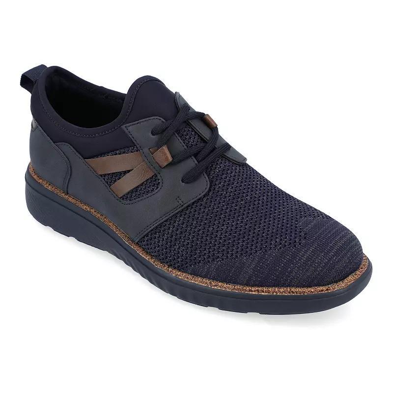 VANCE Claxton Mens Knit Sneakers Blue Product Image