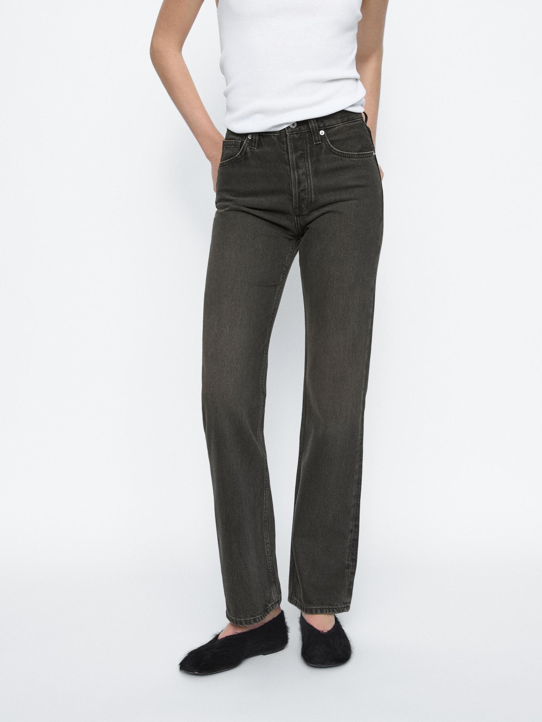 Straight-leg high-waist jeans Product Image
