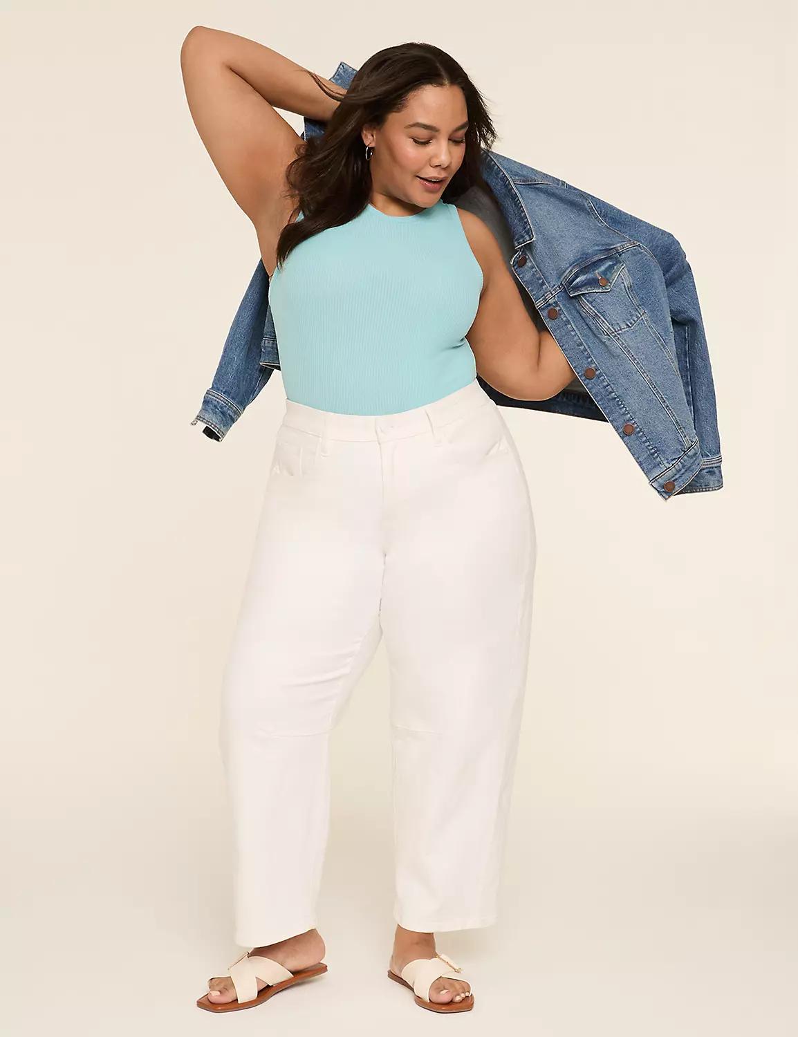 High-Neck Rib Tank Product Image