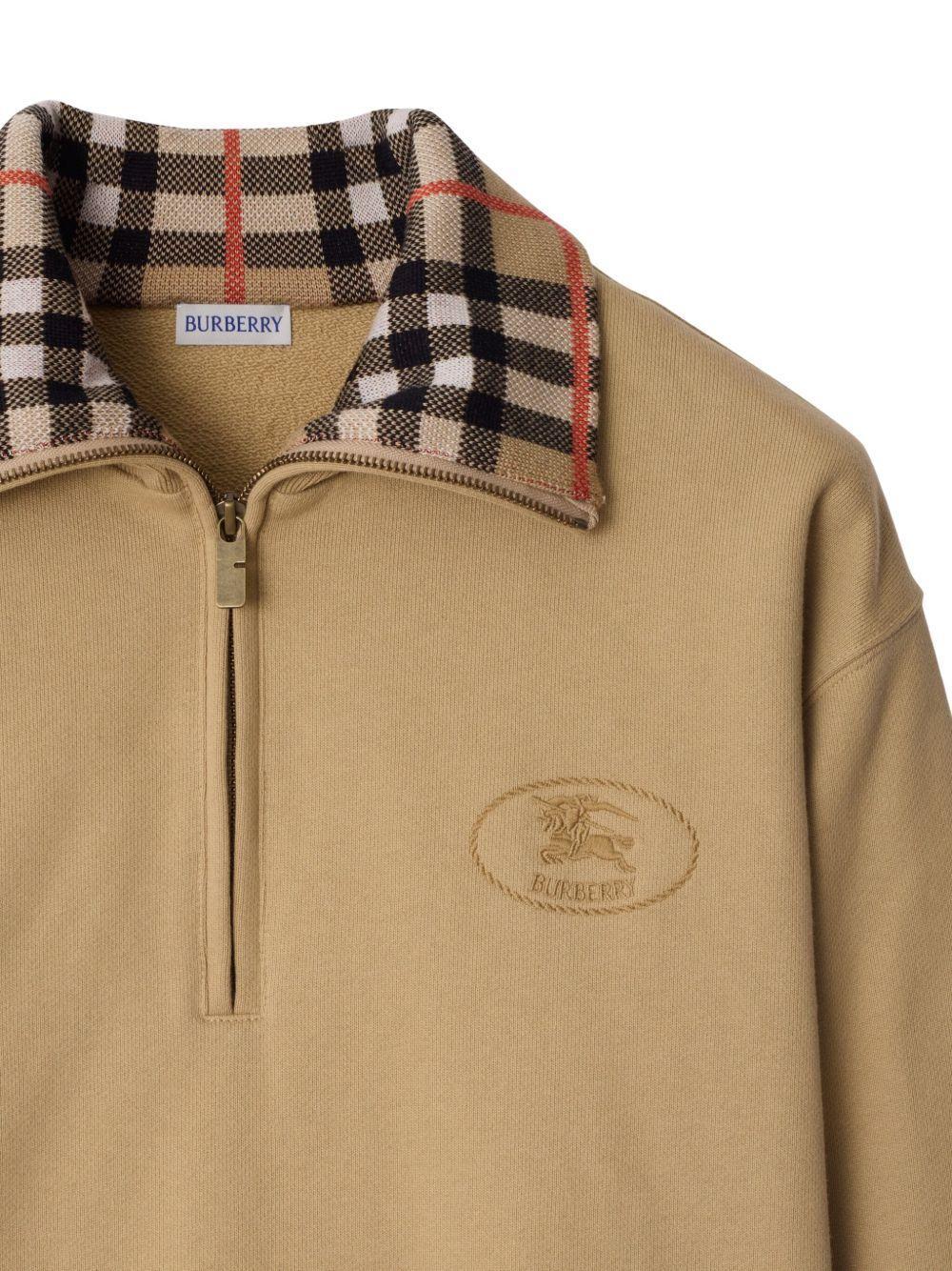 cotton zip-up sweatshirt Product Image