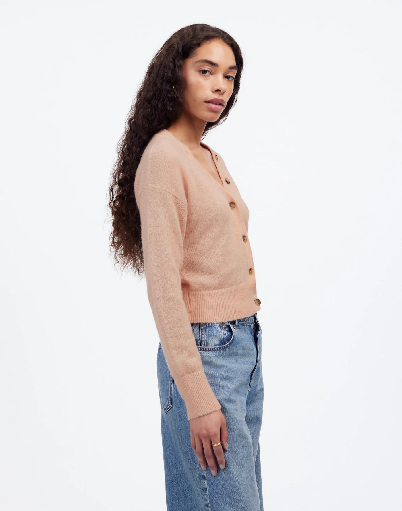 Alpaca-Blend V-Neck Cardigan Product Image