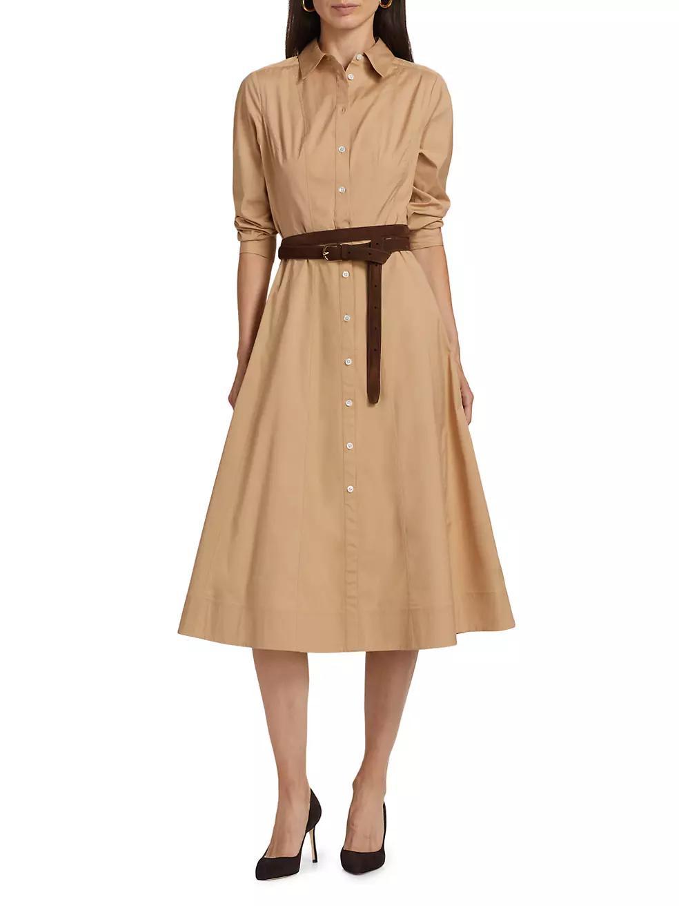 Goldie Stretch-Cotton Poplin Shirtdress Product Image