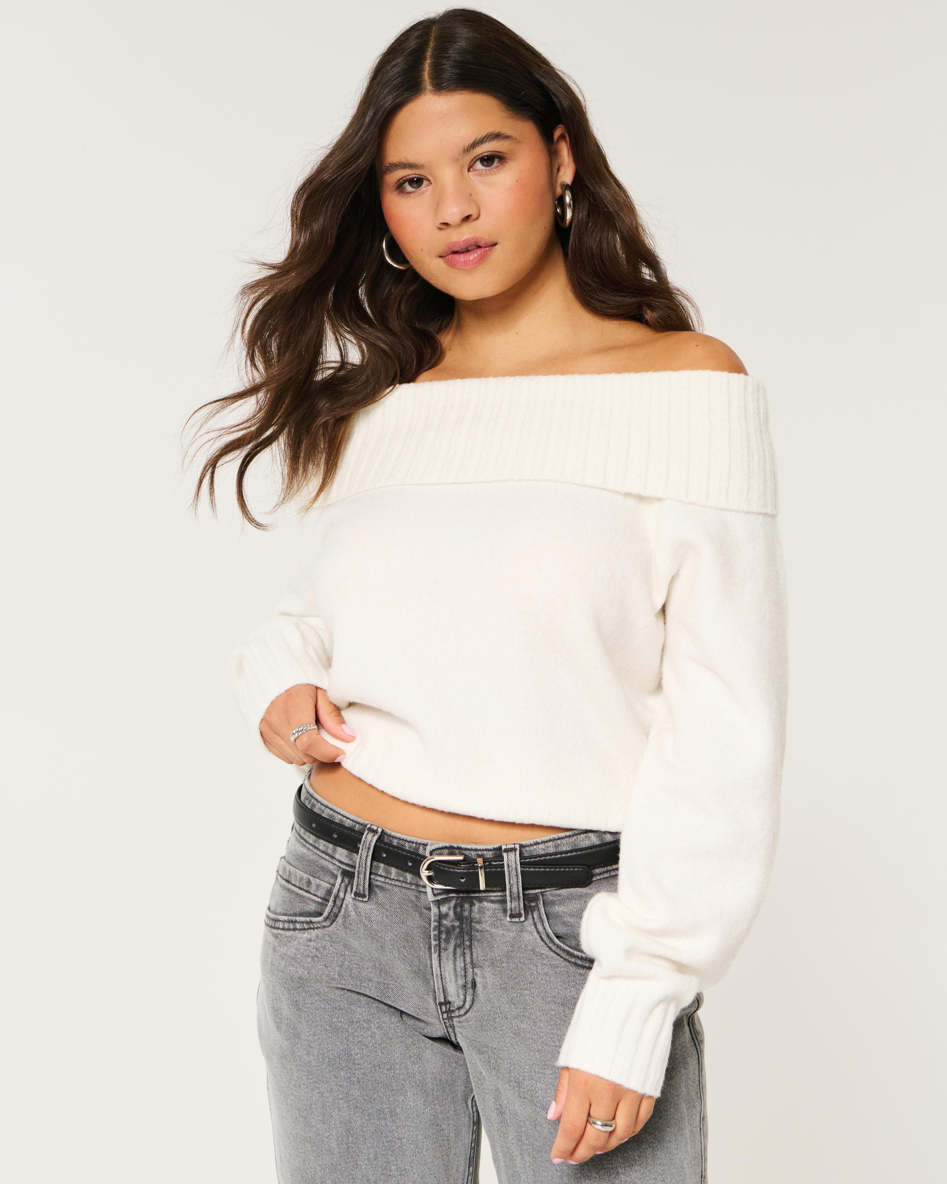 Hollister Comfy Cloud Off-the-Shoulder Sweater Product Image