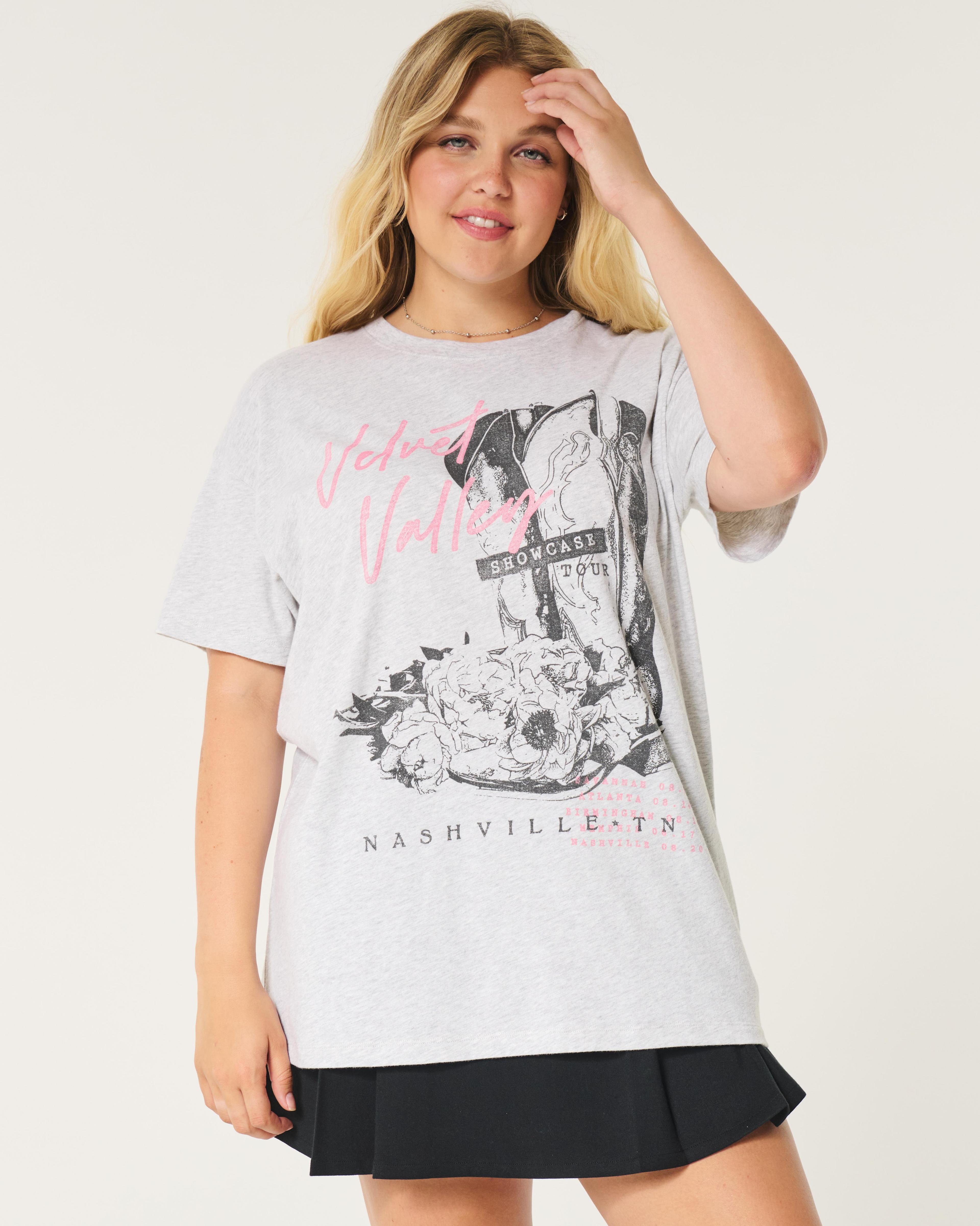 Oversized Velvet Valley Graphic Tee Product Image