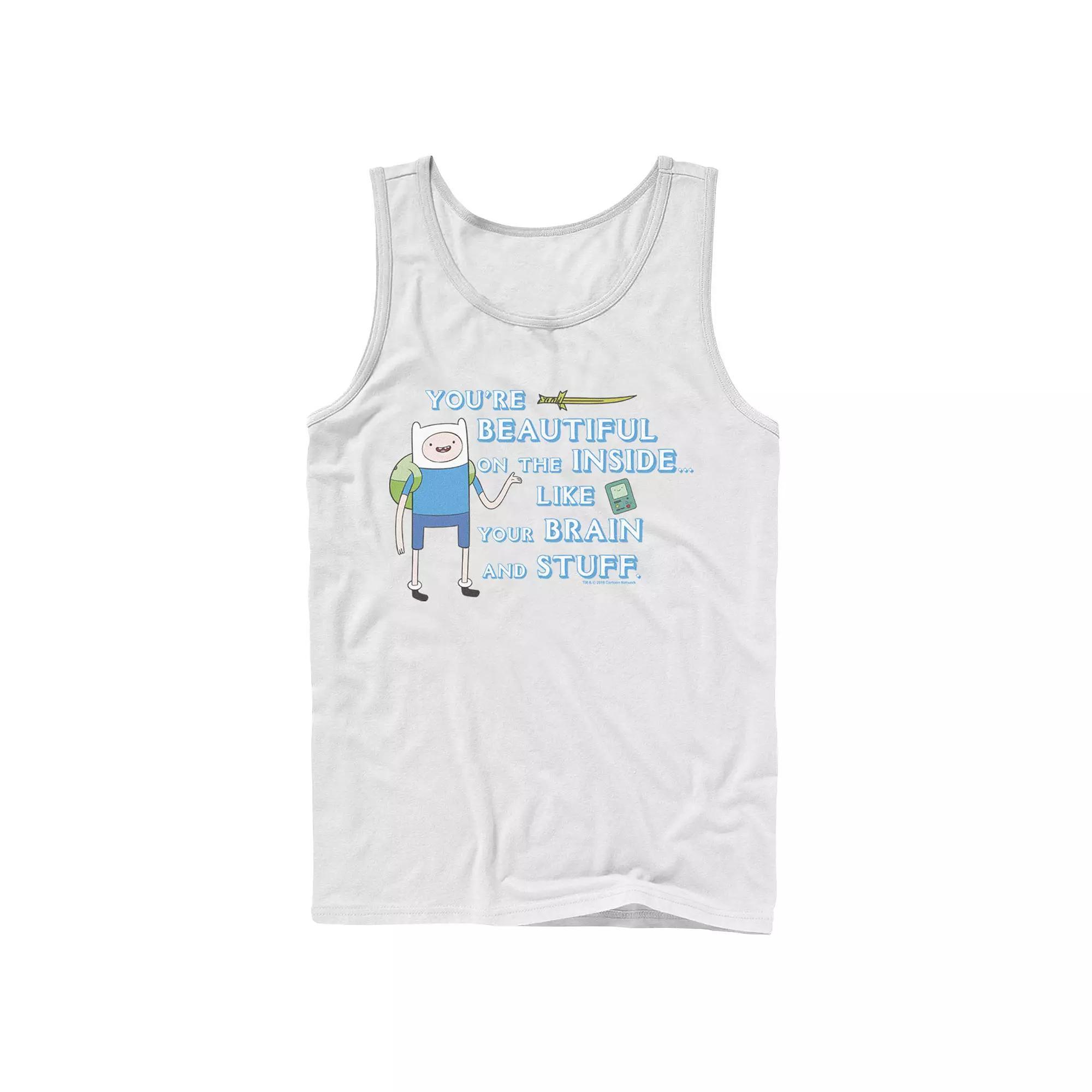 Men's Adventure Time Finn You're Beautiful On The Inside Portrait Tank Top,  Product Image