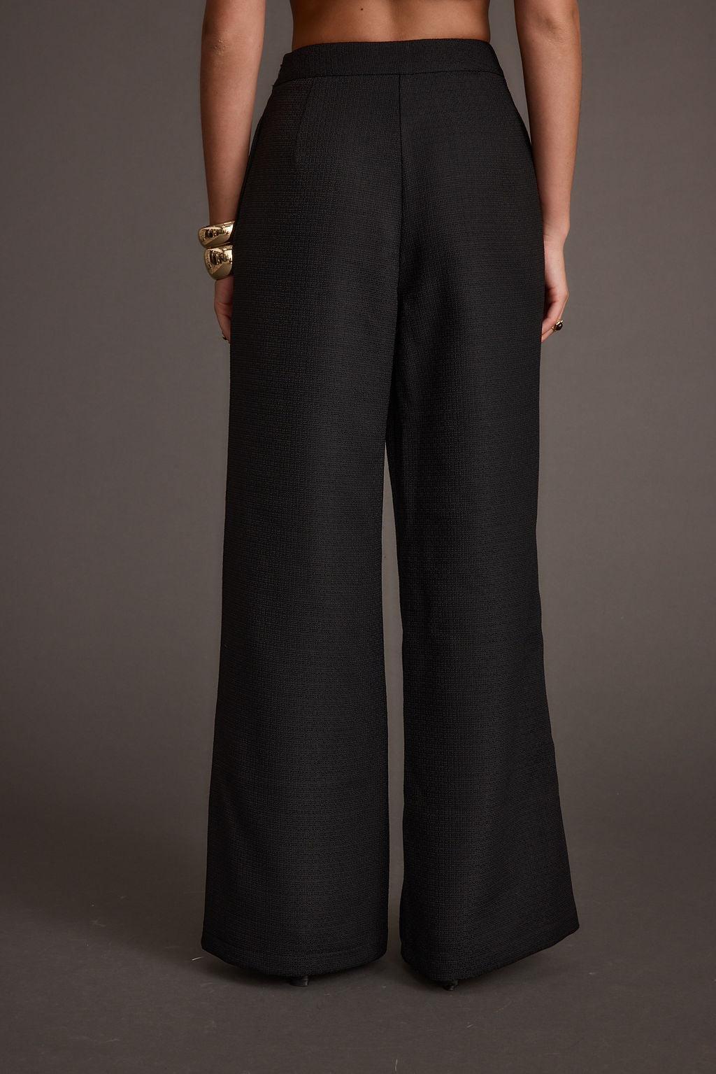 Montague Black Tailored Trousers Product Image