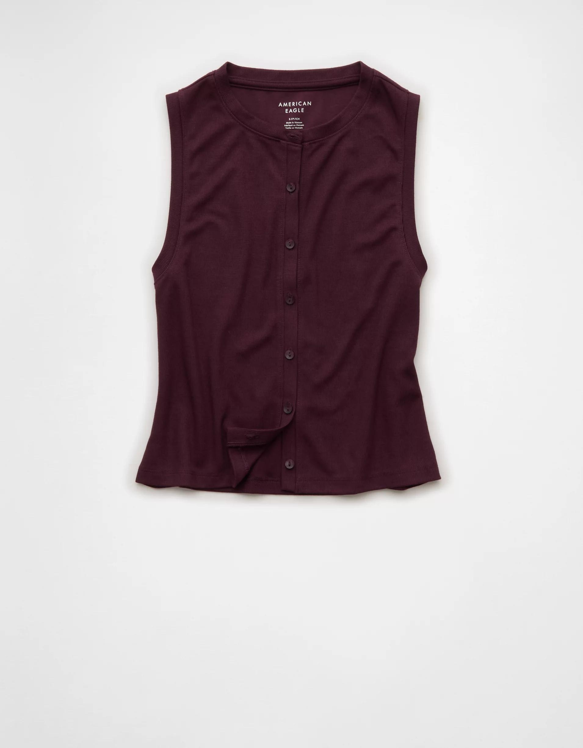 AE Button-Up Tank Top Product Image
