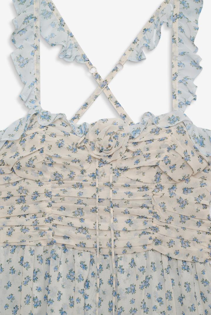 Chateau Mini Dress — Blue Product Image