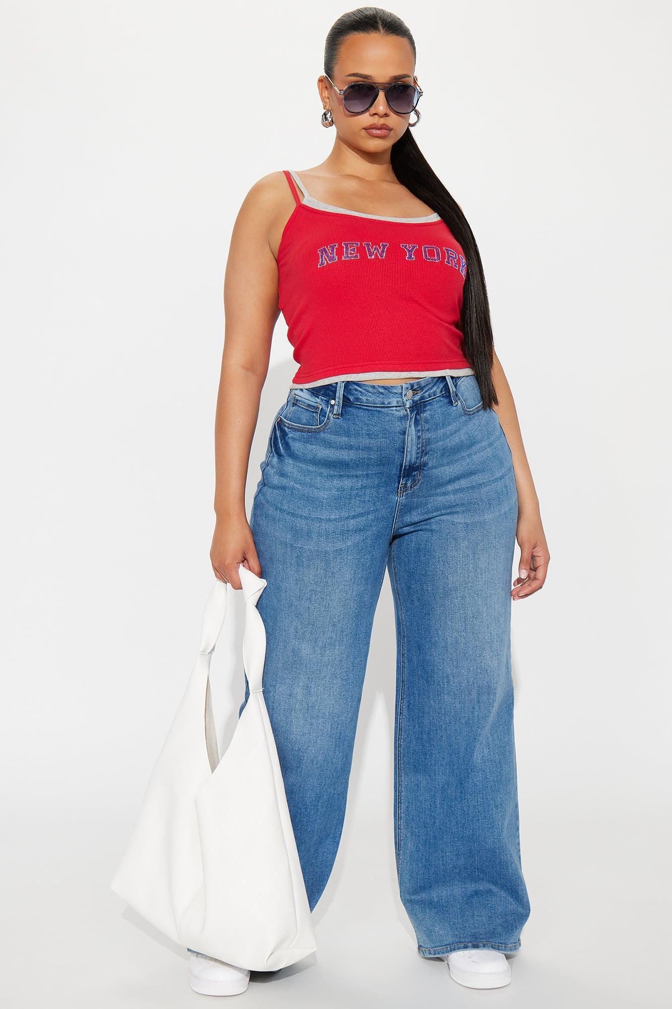 New York Layered Tank Top - Red Product Image