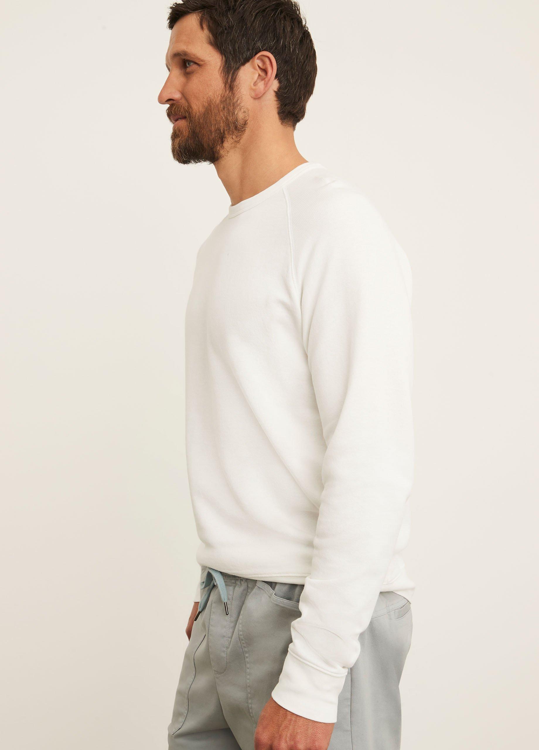 French Terry Long Sleeve Crew Neck T-Shirt Product Image