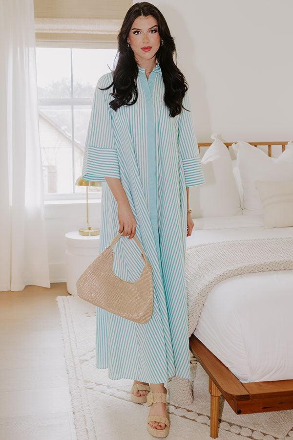 Little Coastal Town Stripe Maxi Dress Product Image