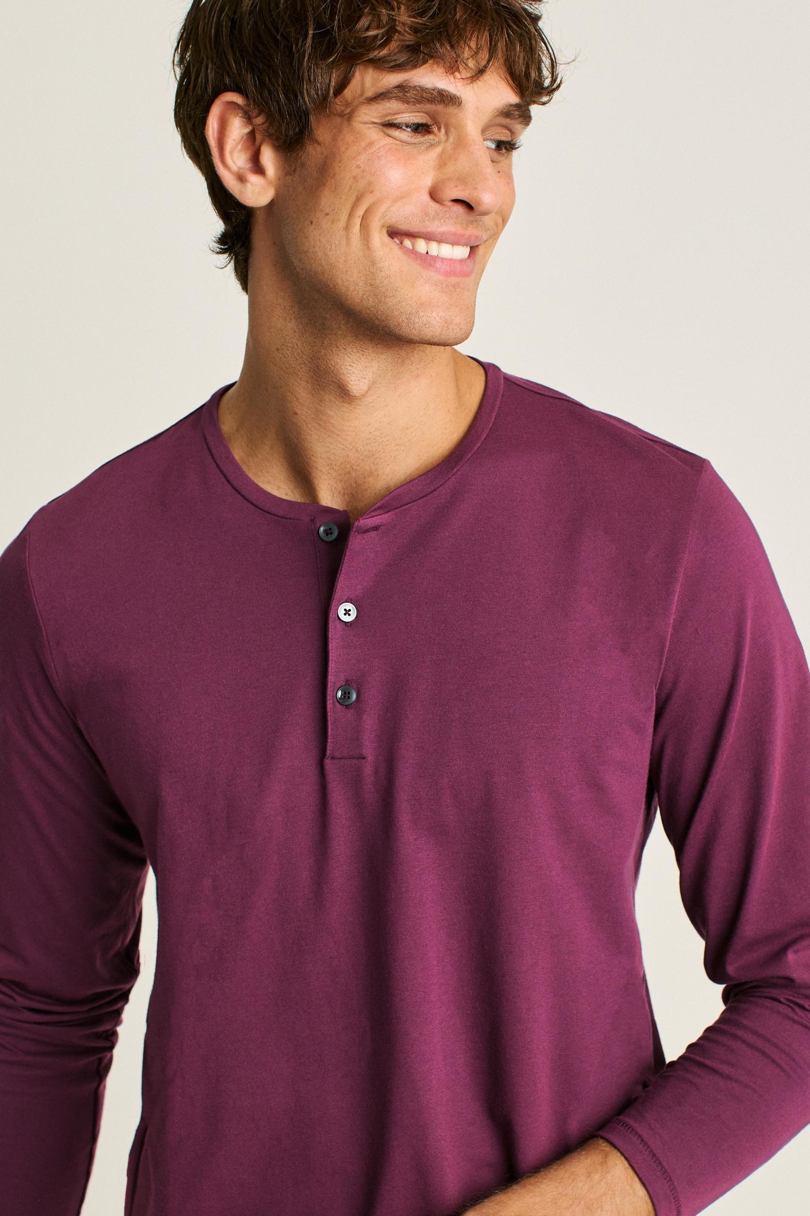 Pima Performance Long Sleeve Henley Product Image