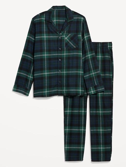 Printed Flannel Pajama Set for Men Product Image