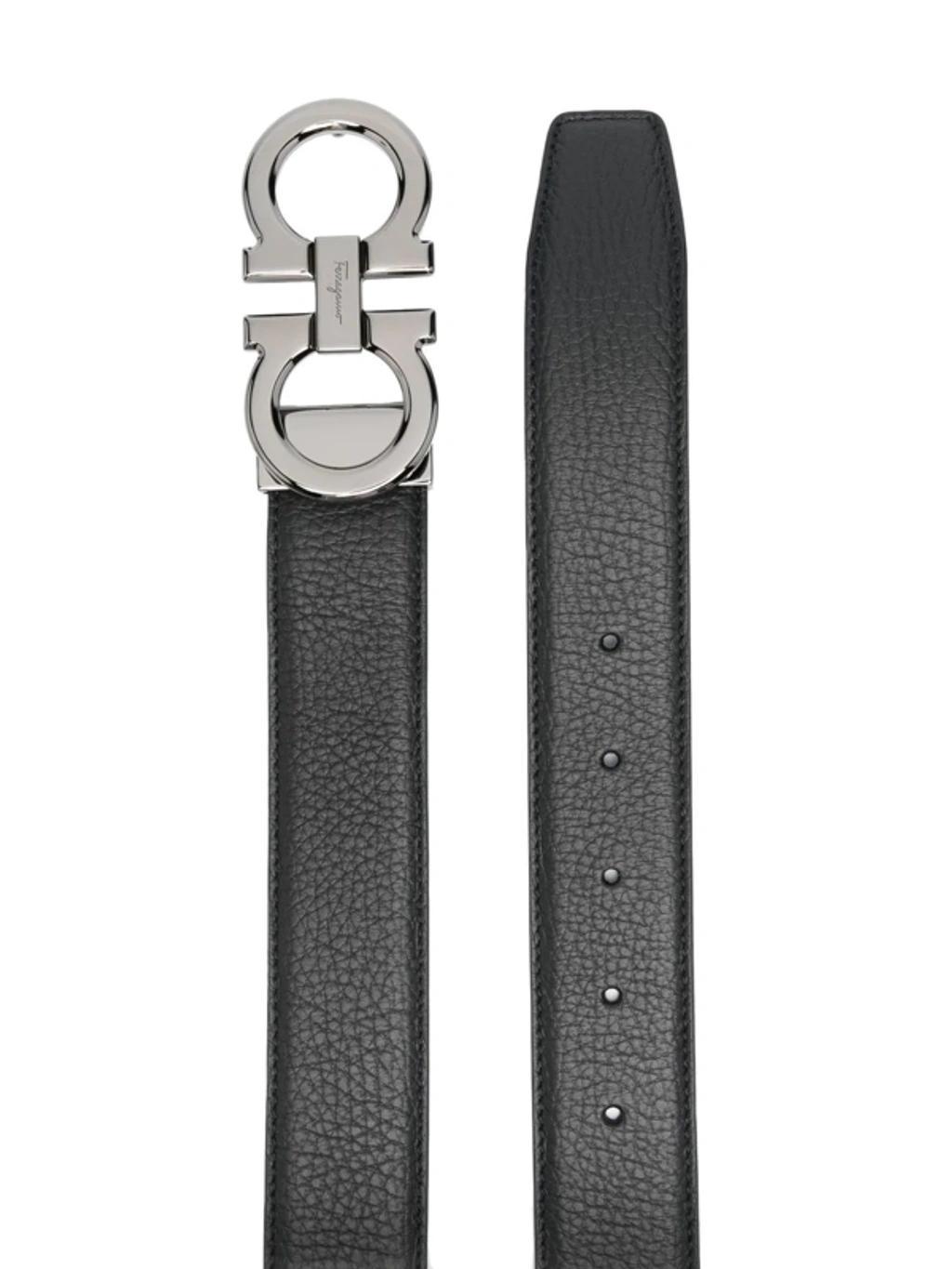 FERRAGAMO Logo Buckle Belt In Black Product Image