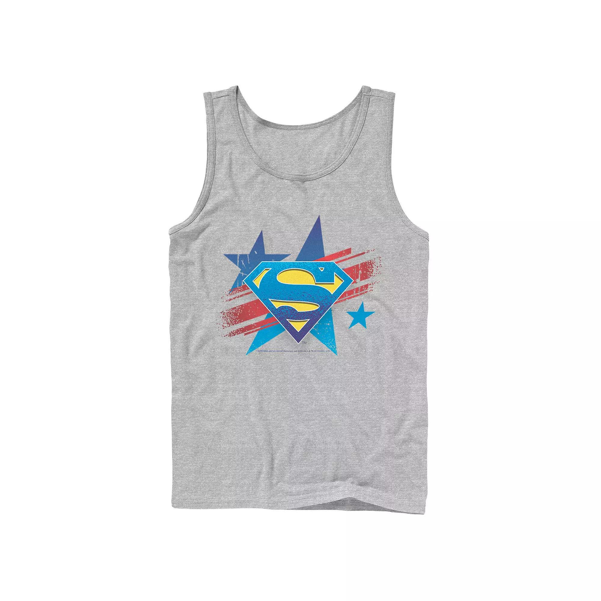 Men's DC Comics Superman Stars And Stripes Chest Logo Tank Top,  Product Image