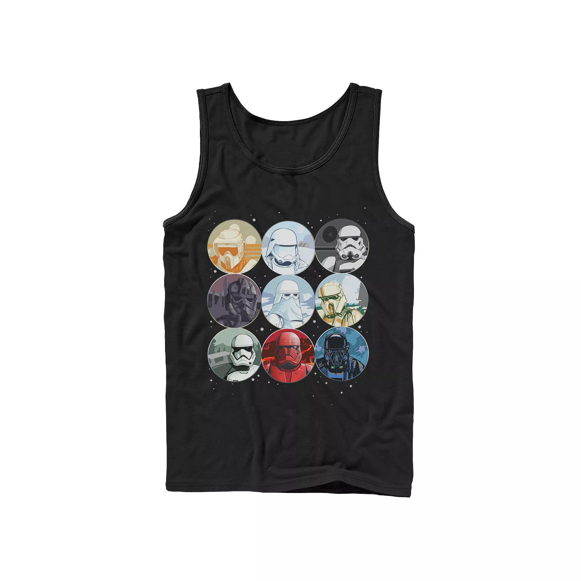 Men's Star Wars Trooper Helmet Grid Tank Top,  Product Image