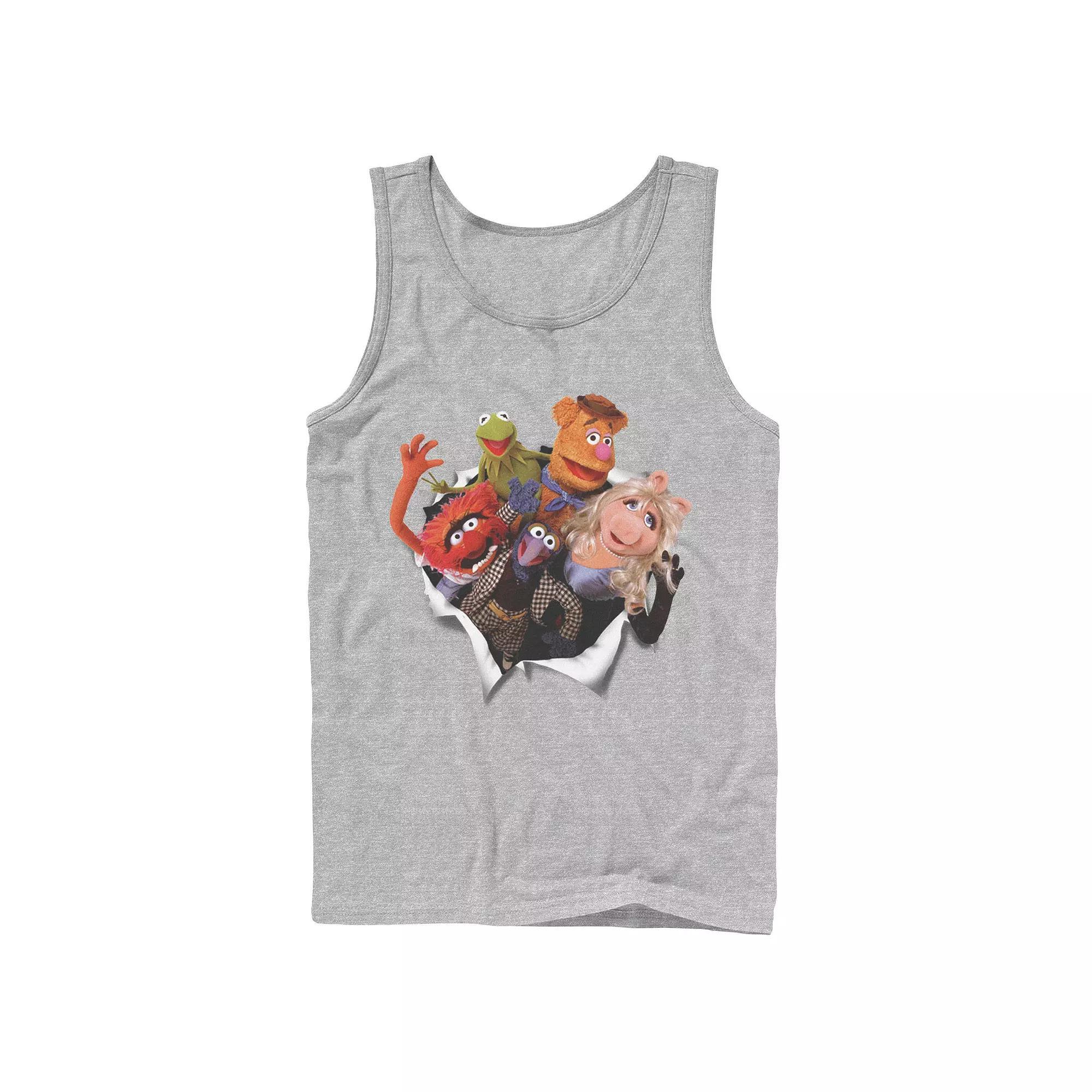 Men's Disney The Muppets Group Shot Breakthrough Tank Top, Boy's, Size: XXL, Athletic Grey Product Image