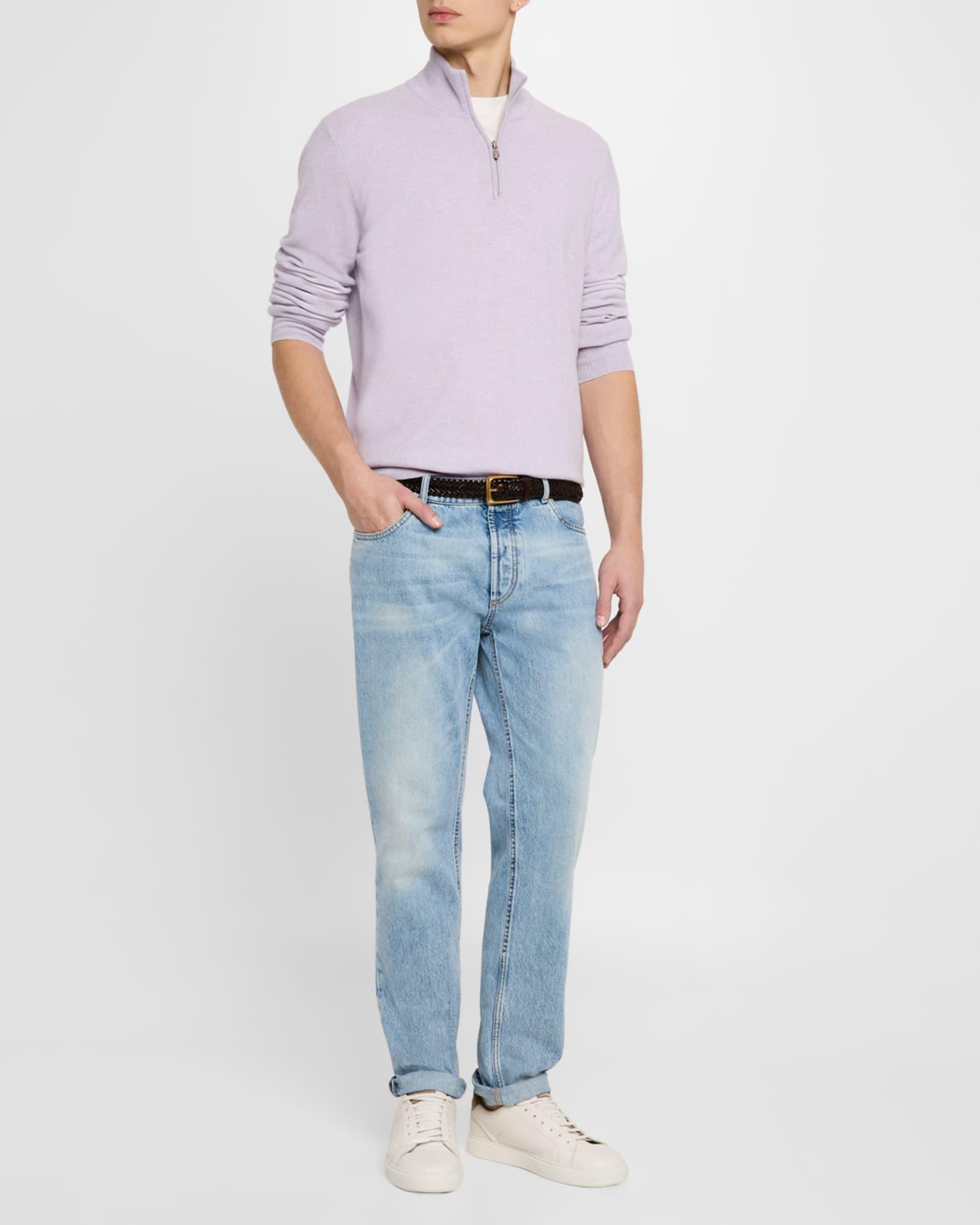 Men's Cashmere Half-Zip Sweater Product Image