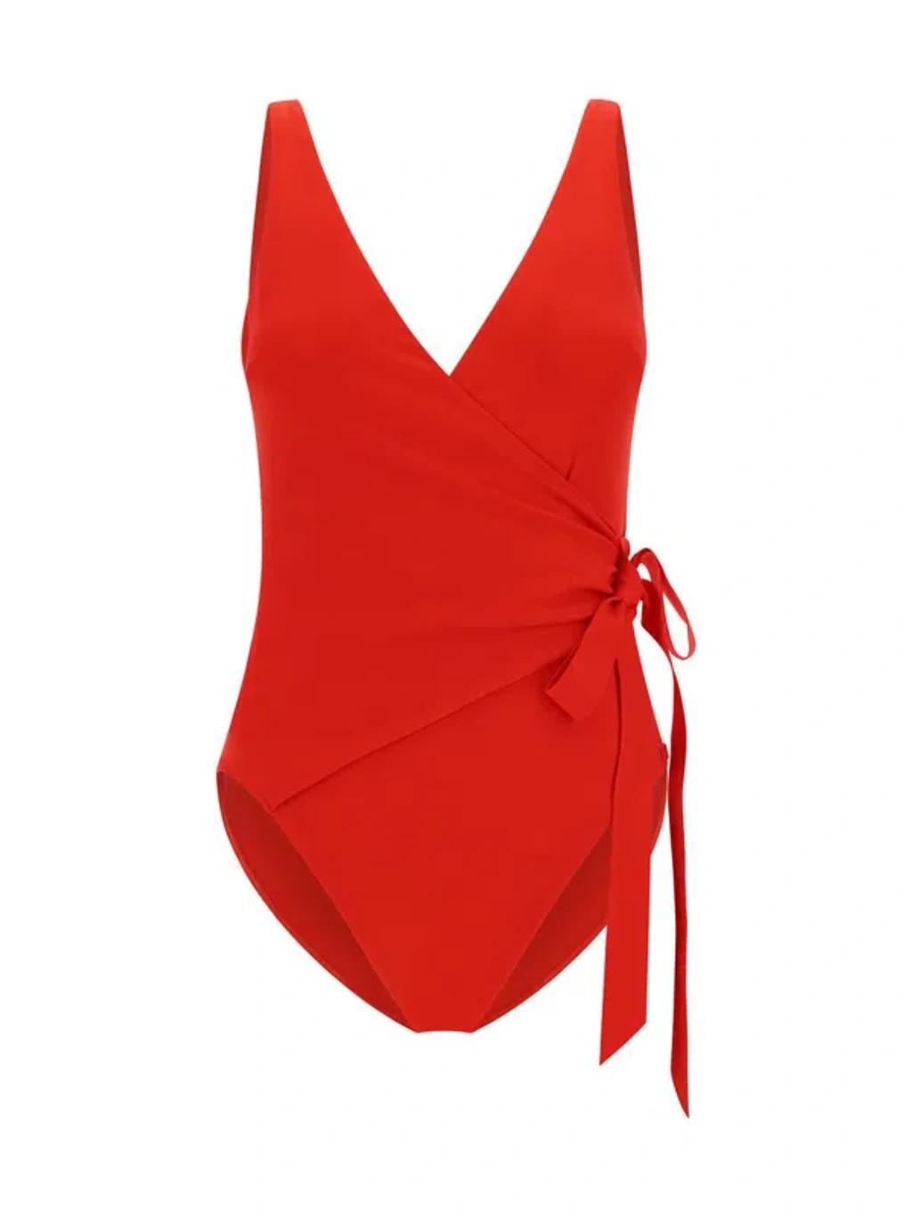 ZIMMERMANN Separates Wrap Tie Swimsuit In Red Product Image