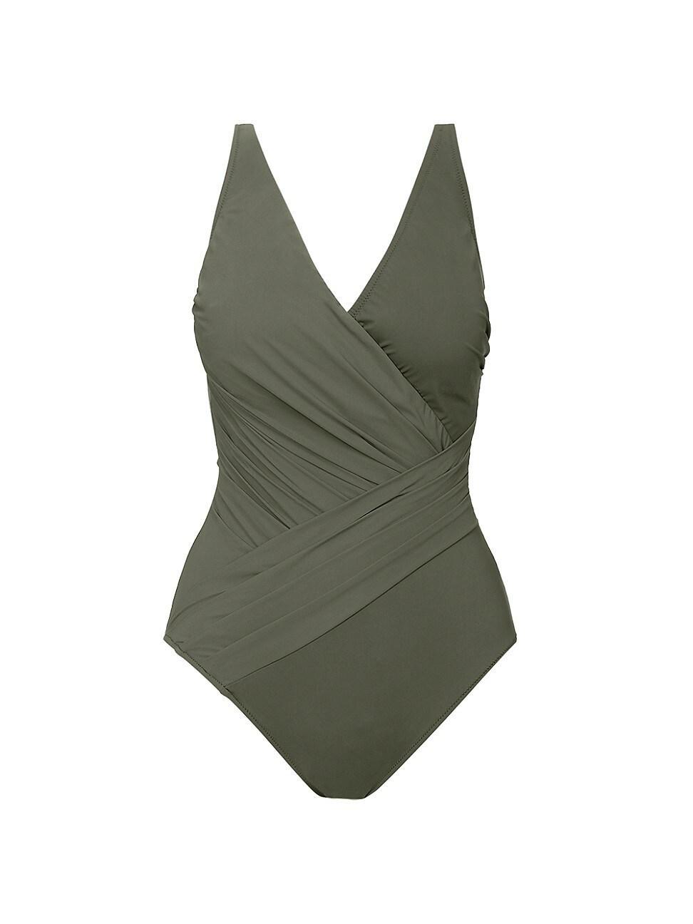 Womens Ruched One-Piece Swimsuit Product Image