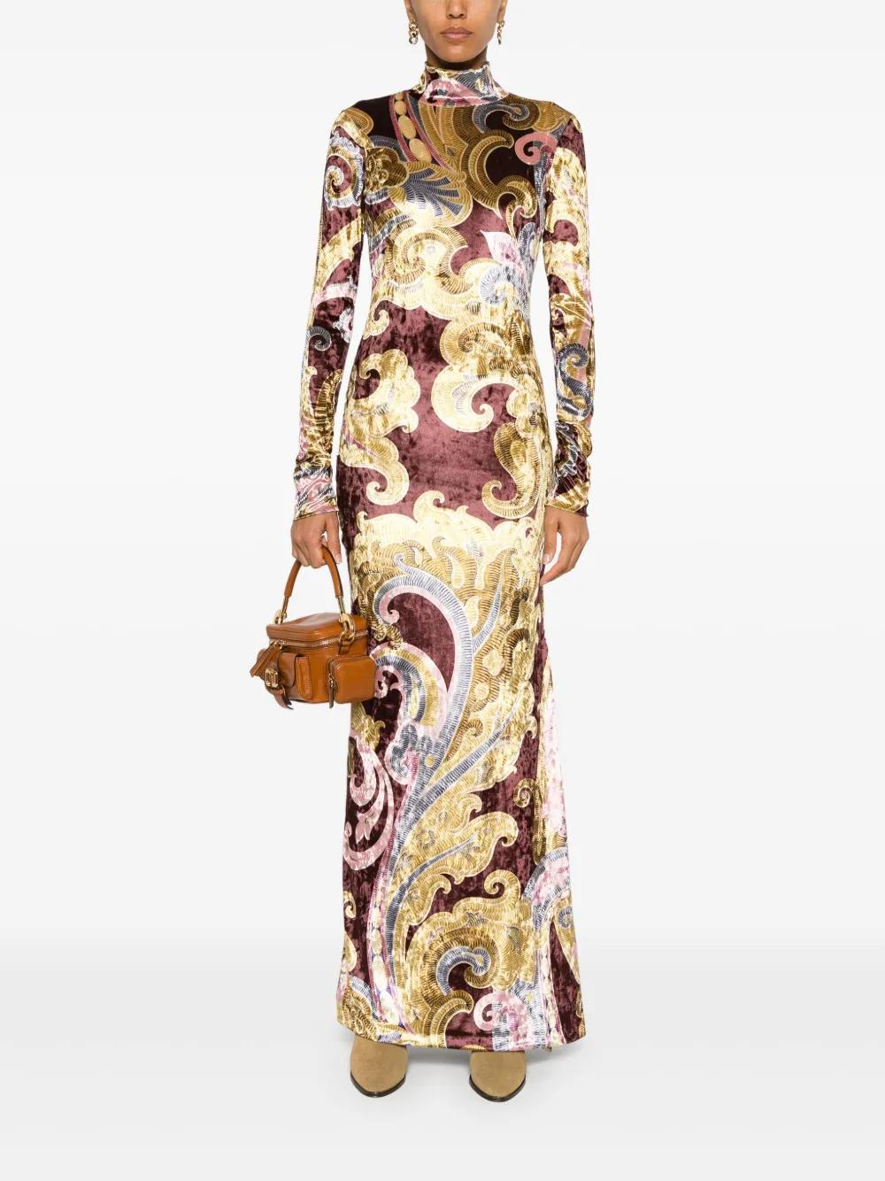 printed chenille maxi dress Product Image