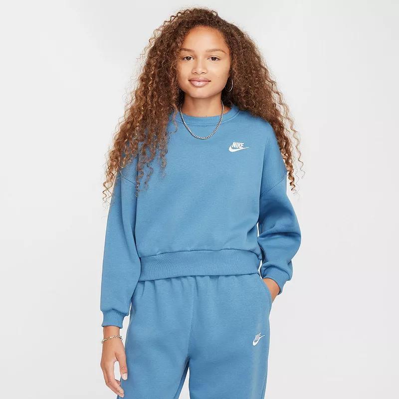 Women's Nike Sportswear Club Fleece Girls' Boxy Crew-Neck Sweatshirt Product Image