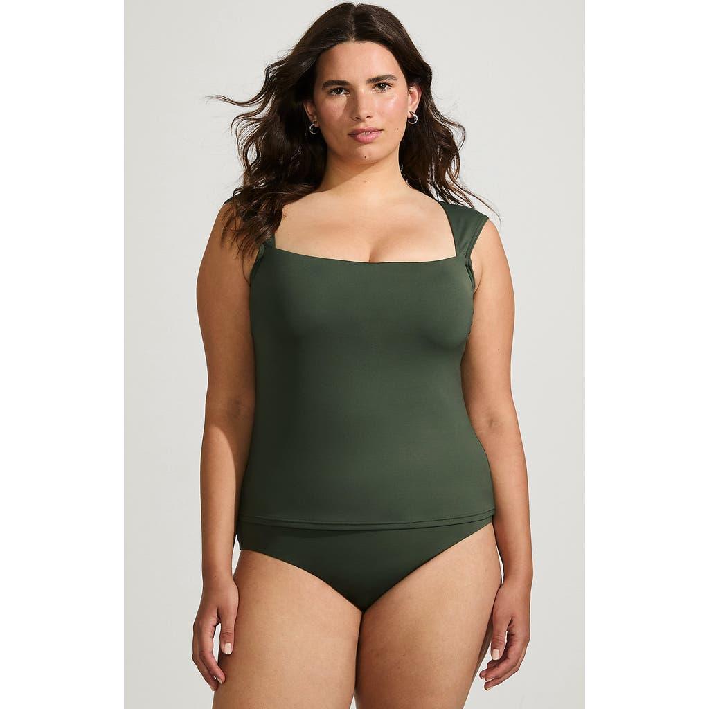 Lands' End Womens Square Neck Underwire Square Back Tankini Swimsuit Top Product Image