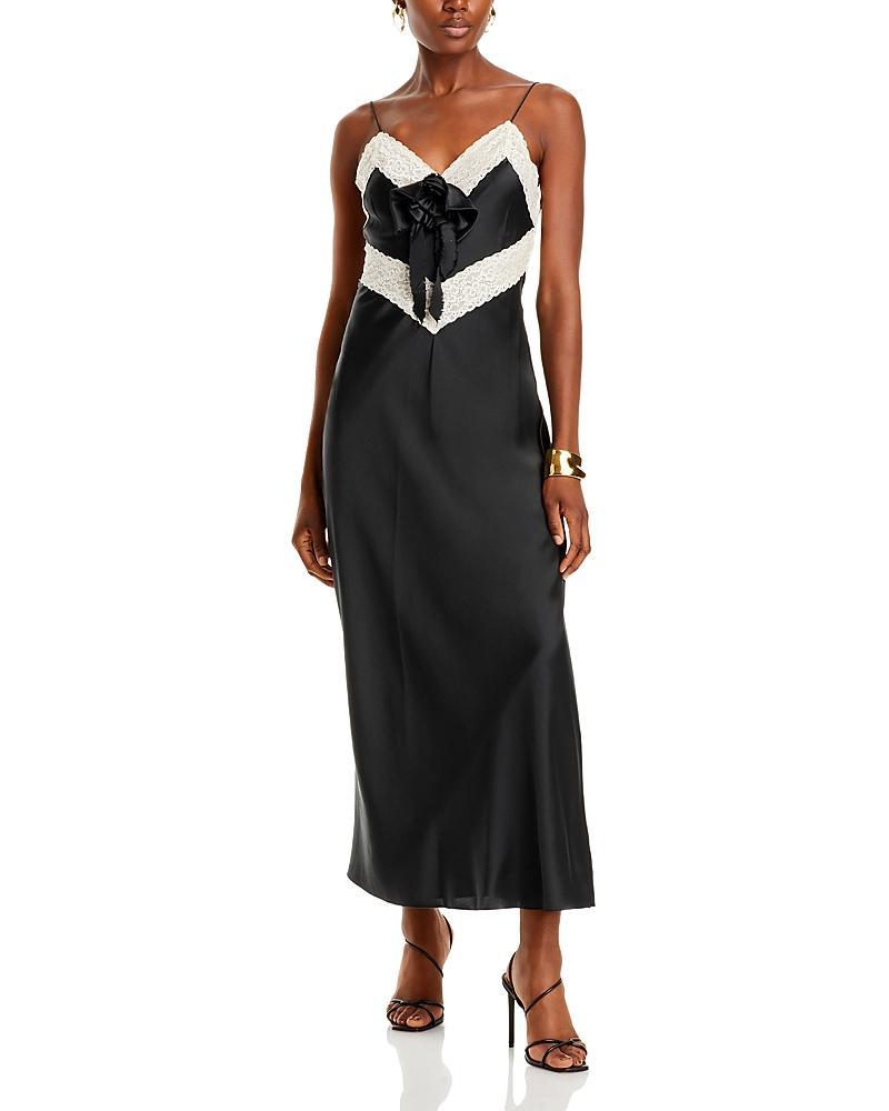 LoveShackFancy Serita Silk Slip Dress Product Image