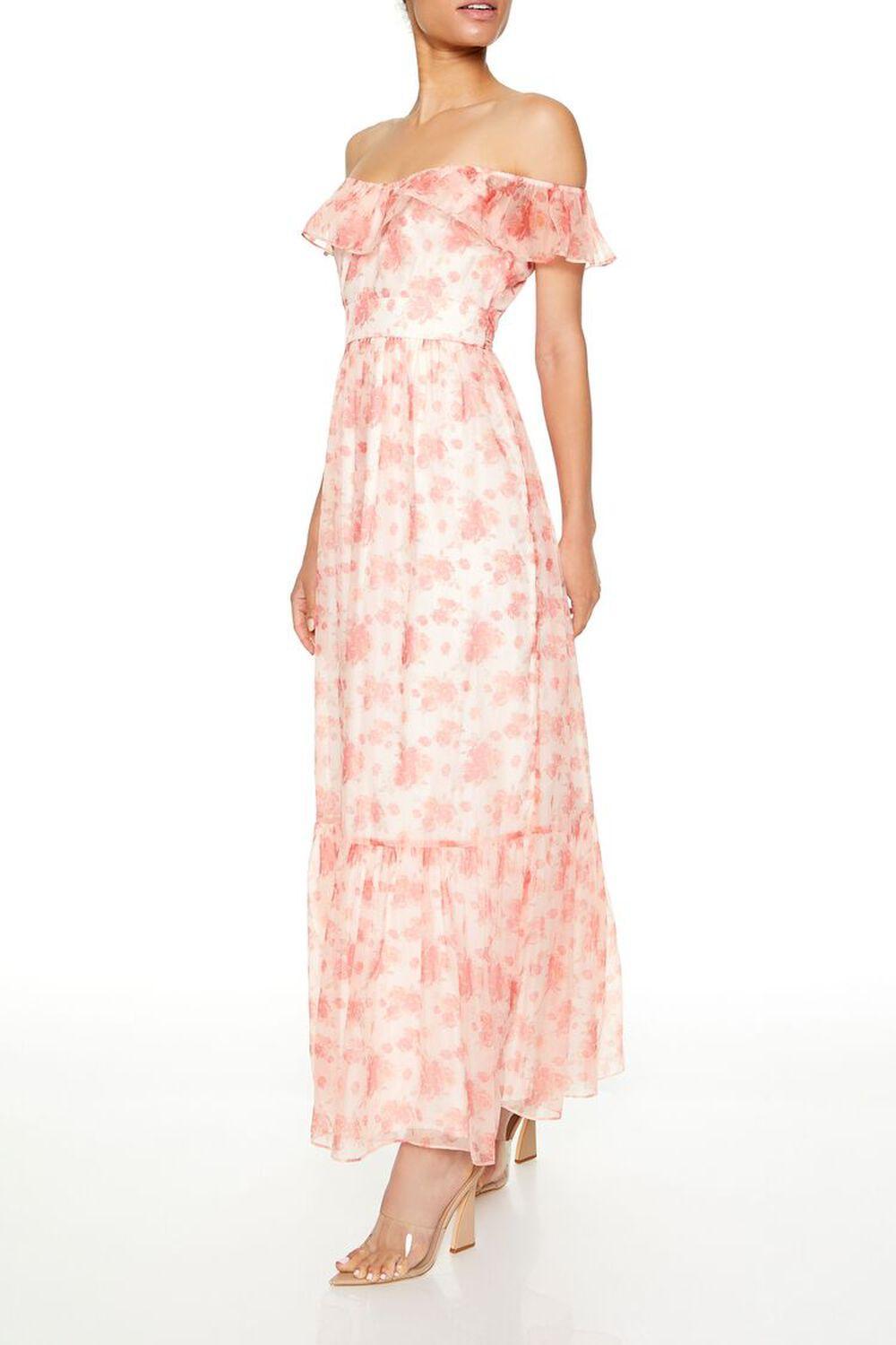 Rose Off-the-Shoulder Maxi Dress | Forever 21 Product Image