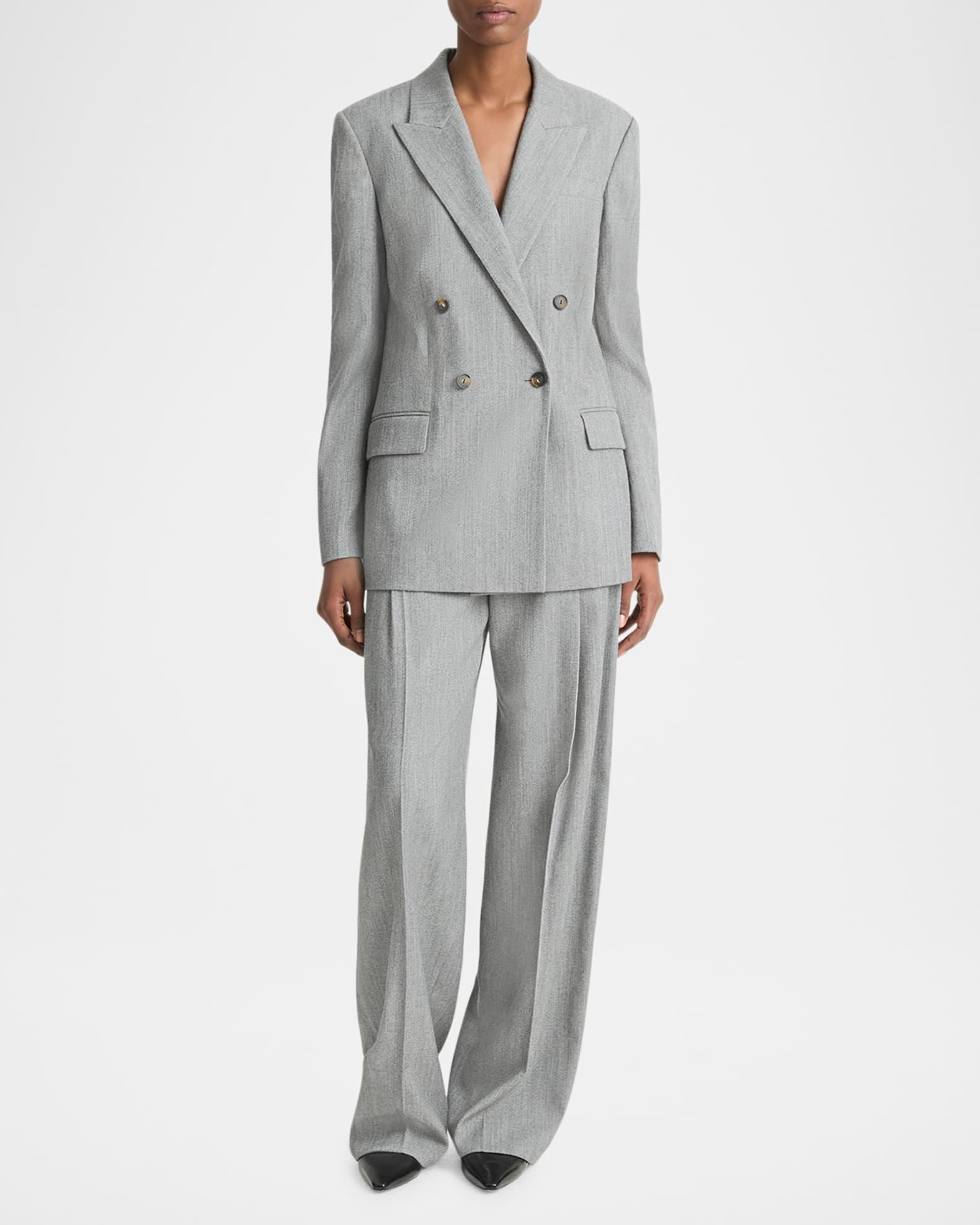 Double-Breasted Wool Twill Blazer Product Image