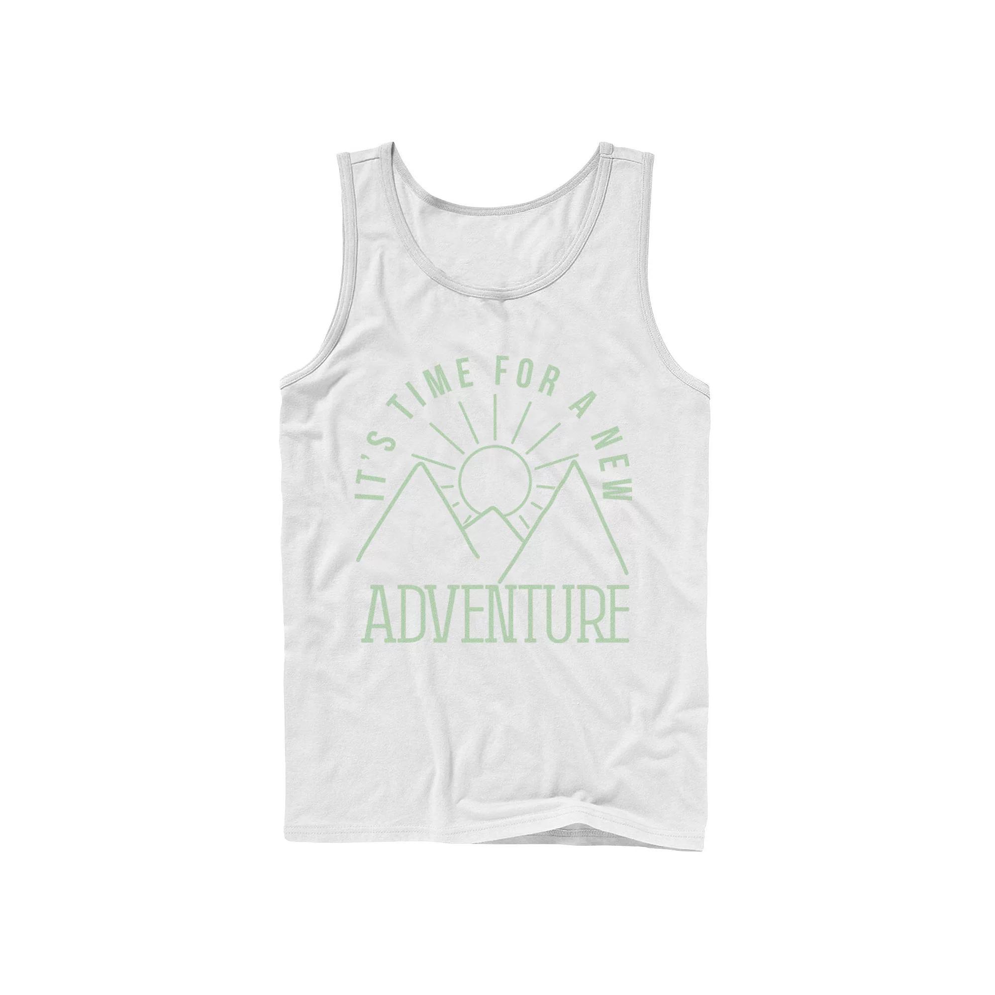 Men's It's Time For A New Adventure Line Art Tank Top,  Product Image